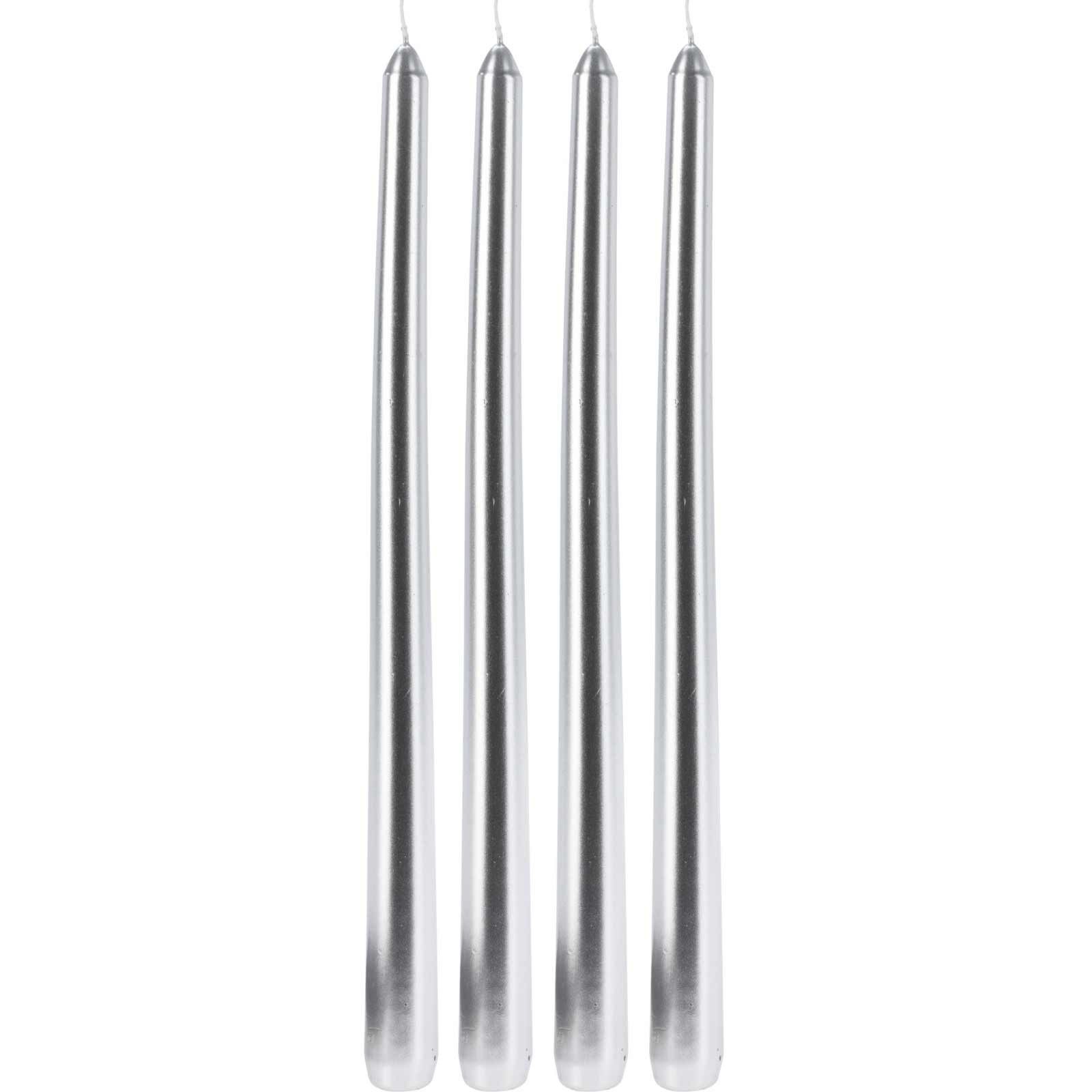 Home & styling collection Kerzenlaterne Tischkerzen Metallisch, 30 cm 4er-Set (4)