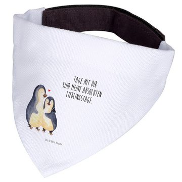 Mr. & Mrs. Panda Hundefliege Pinguin umarmen - Weiß - Geschenk, Liebesbeweis, Seevogel, Umarmung, Polyester