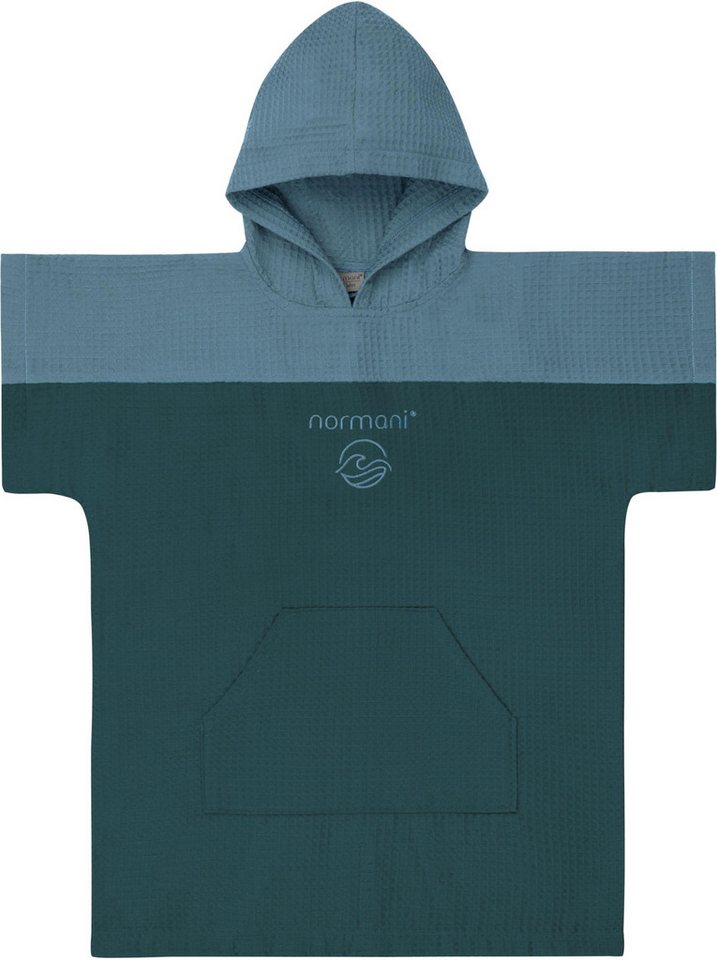 normani Badeponcho Kinder Badeponcho Baku, Langform, Viskose, atmungsaktiv, schnelltrocknend, Schlupf, Badeponcho für Kinder aus 100 % Bambusviskose