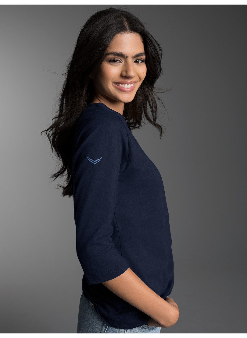 T-Shirt TRIGEMA Langarmshirs aus Biobaumwolle