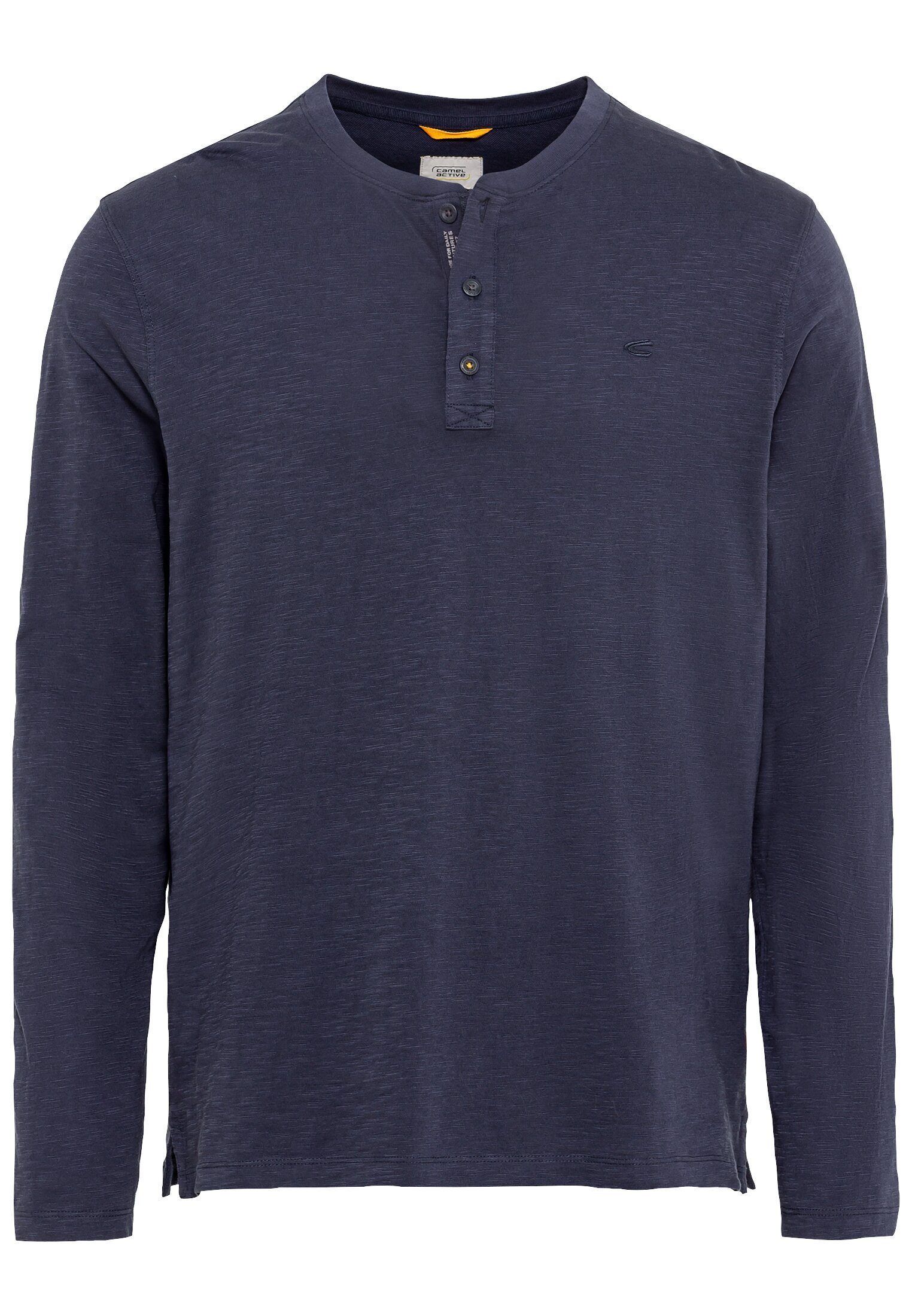 Henleyshirt aus nachhaltigem Organic Cotton Langarm