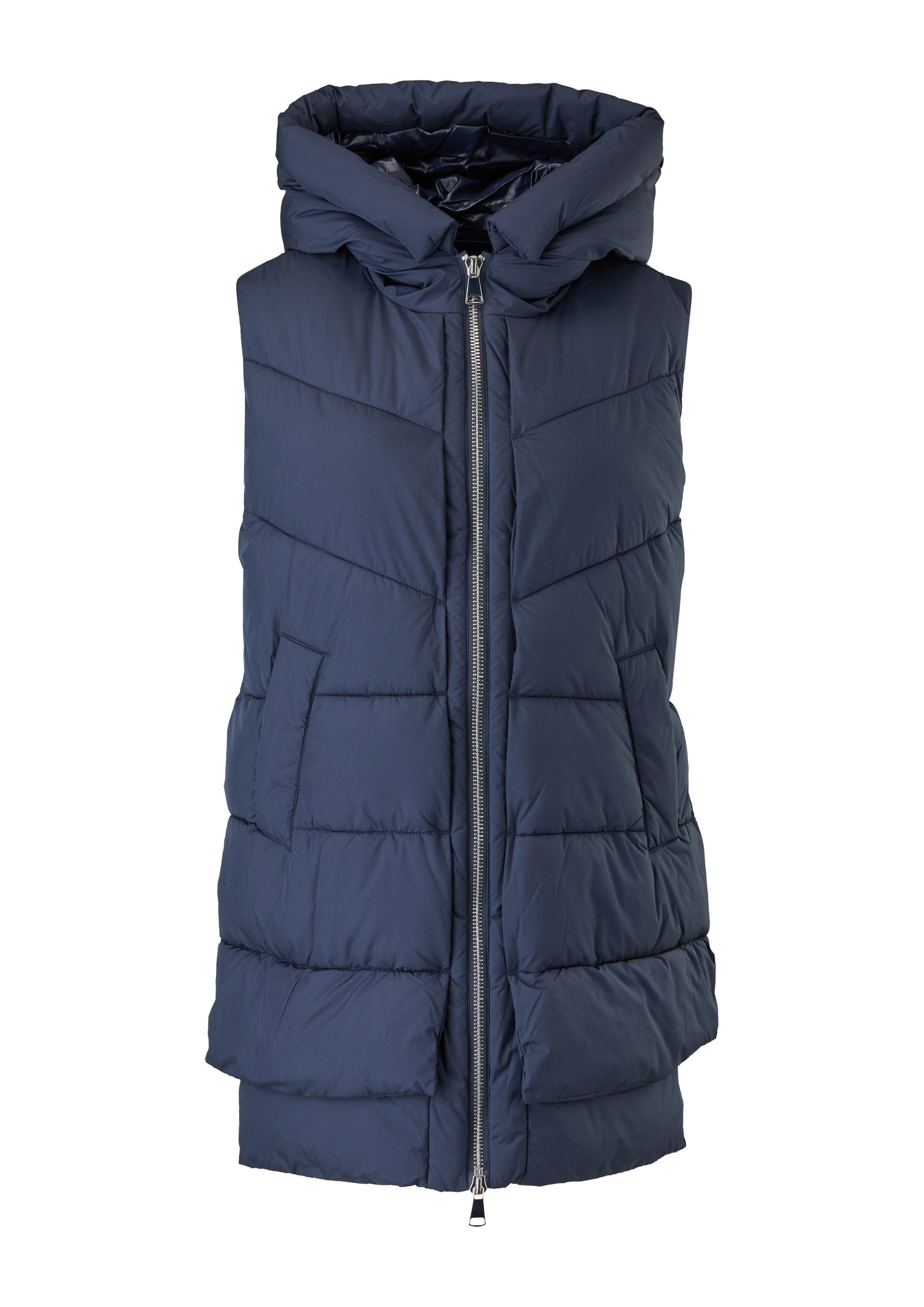 s.Oliver Outdoorjacke Outdoor-Weste Steppweste mit Kapuze