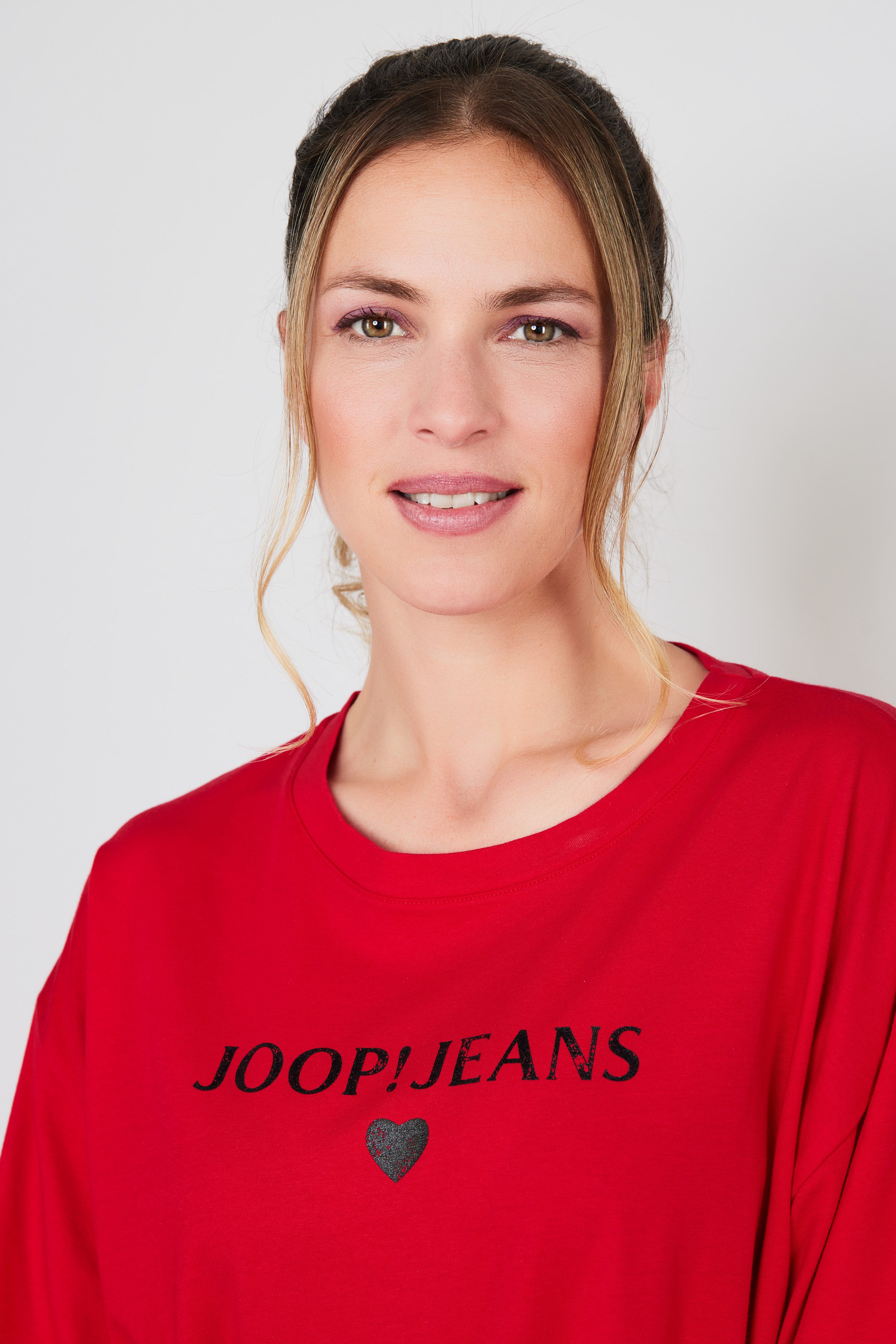 Joop Jeans T-Shirt After Dark (JOOP! Jeans) Logo-Schriftzug vorn, Kurzarm, Rundhalsausschnitt
