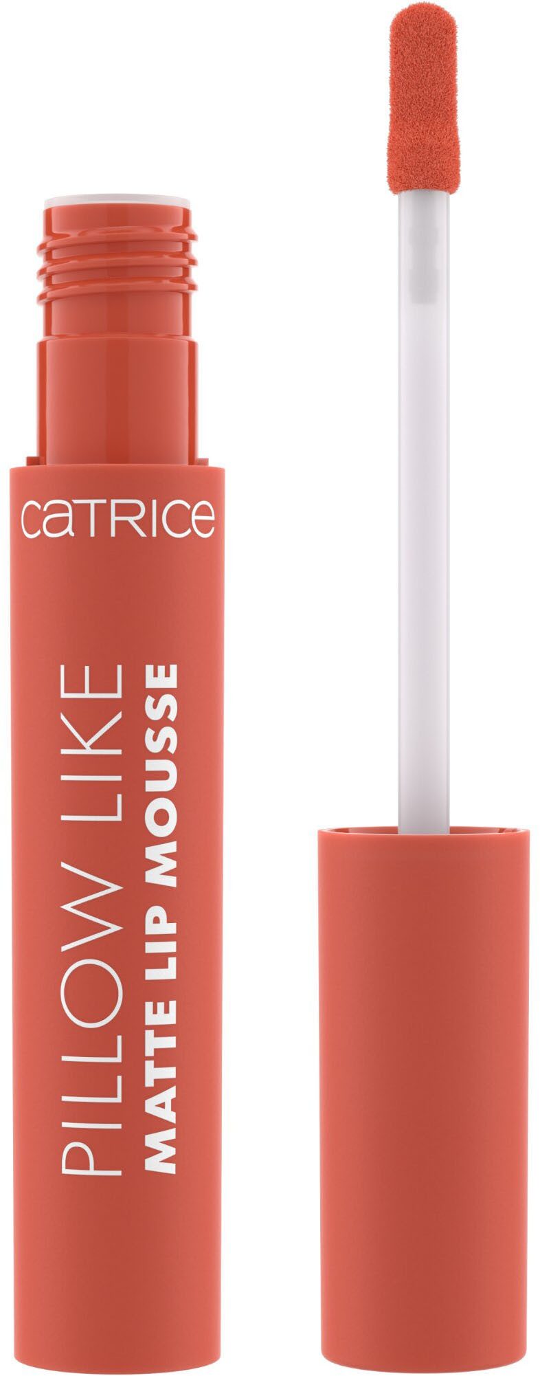 Catrice Lippenstift Pillow Like Matte Lip Mousse, Zarter Orangeton mit einem matten Finish, leichte mousseartige Textur