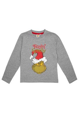 United Labels® Schlafanzug The Grinch Schlafanzug Kinder Pyjama Set Langarm Grau/Rot