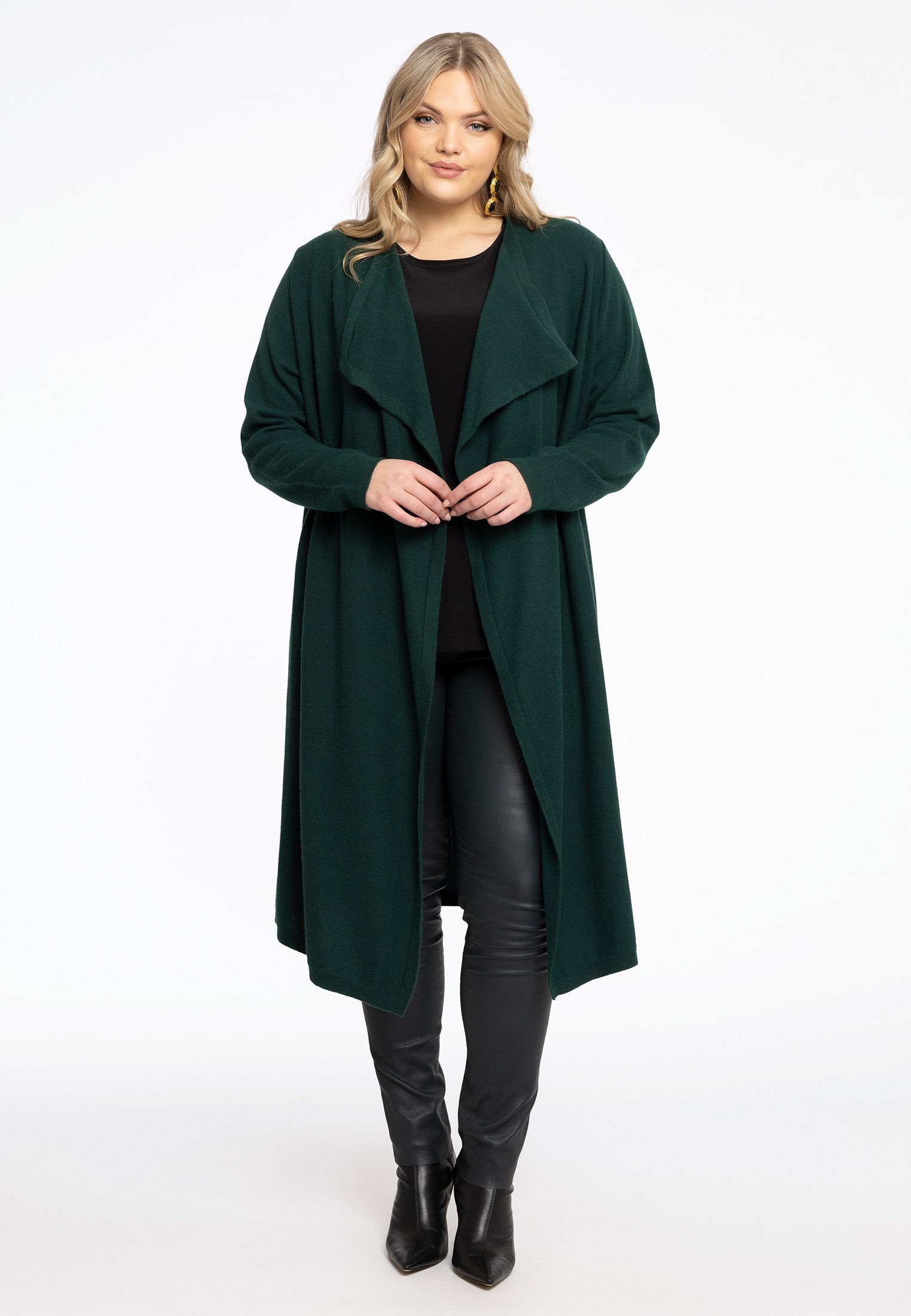 Größen Cardigan Große Yoek green dark