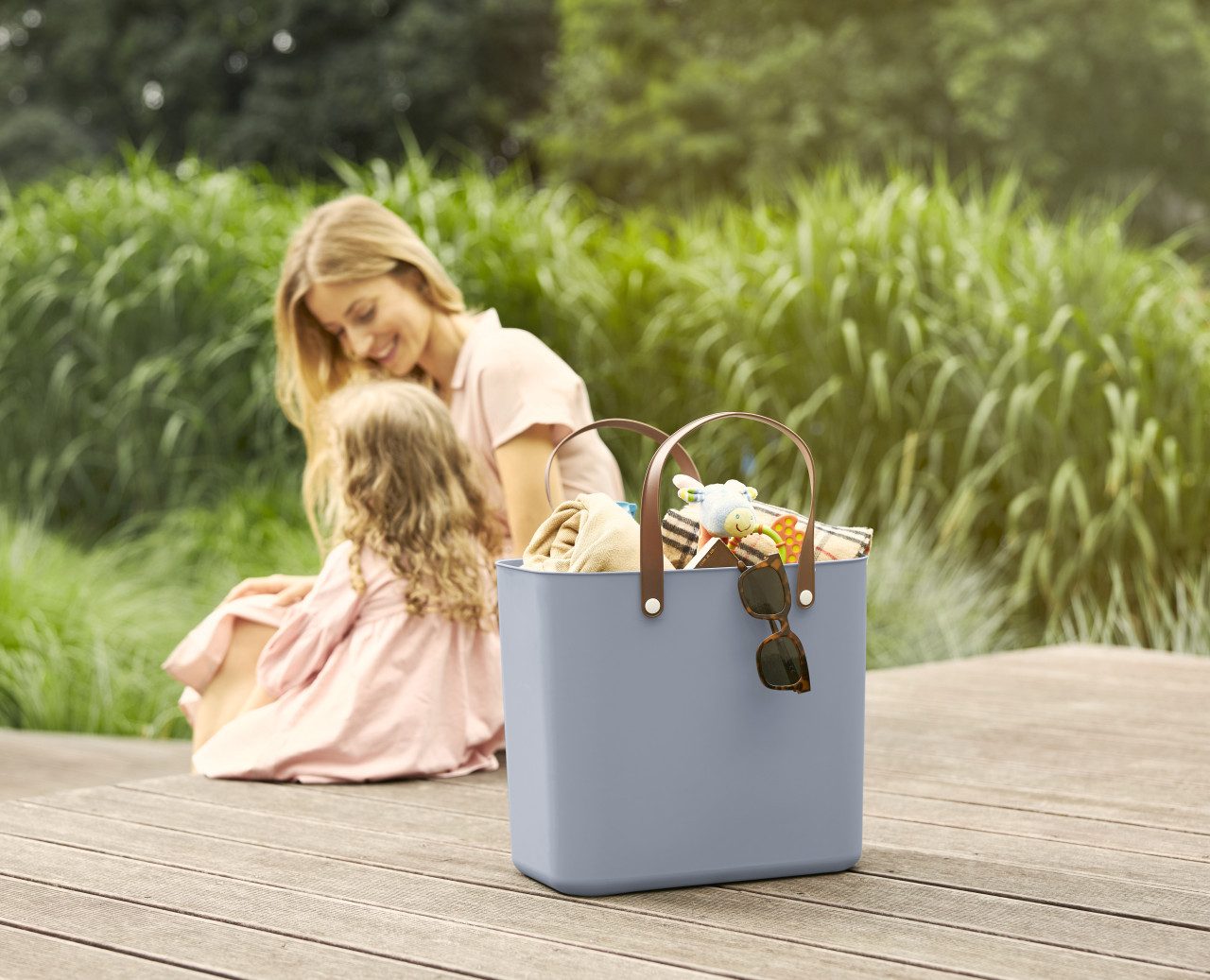 ROTHO Einkaufsbeutel Rotho Einkaufstasche Albula 25 L misty blau