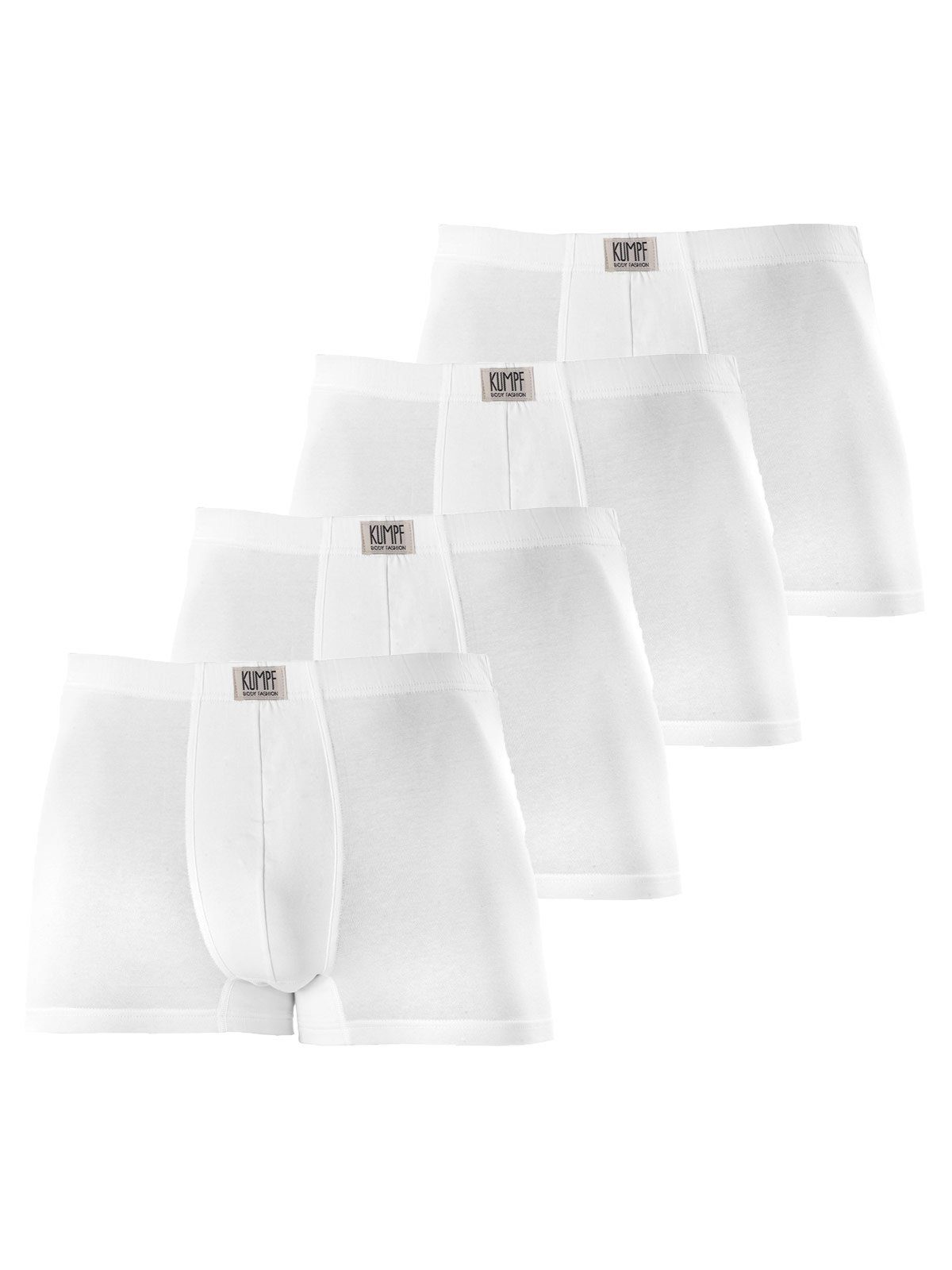 Cotton Retro Pants Herren 4er KUMPF 4-St) Markenqualität hohe weiss Pants Sparpack (Spar-Set, Bio