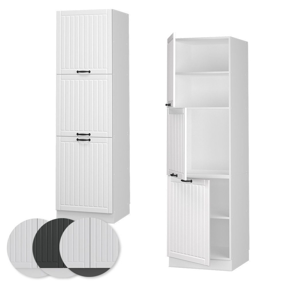 Vicco Hochschrank Fame-Line, Weiß Landhaus/Weiß, 60 cm (1-St) – Bild 5 von 5