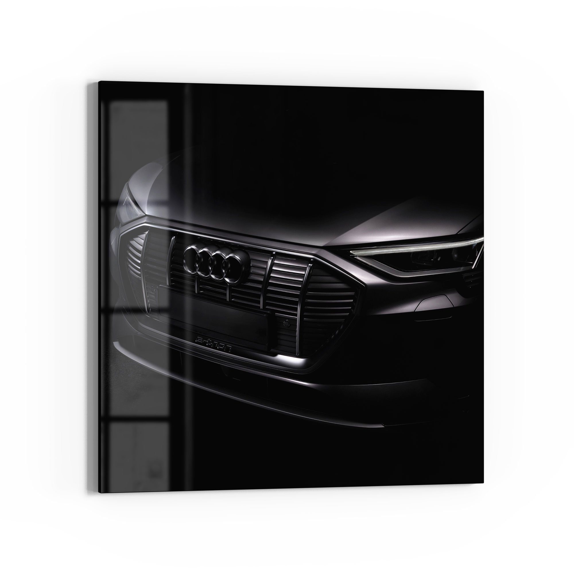 DEQORI Glasbild 'Audi Frontalaufnahme', 'Audi Frontalaufnahme', Glas Wandbi günstig online kaufen