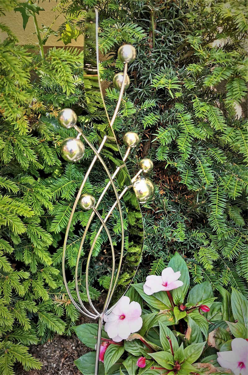 Jürgen Bocker - Gartenambiente Gartenstecker Skulptur Venedig klein Edelstahl Pflanzstecker Garten Beetstecker