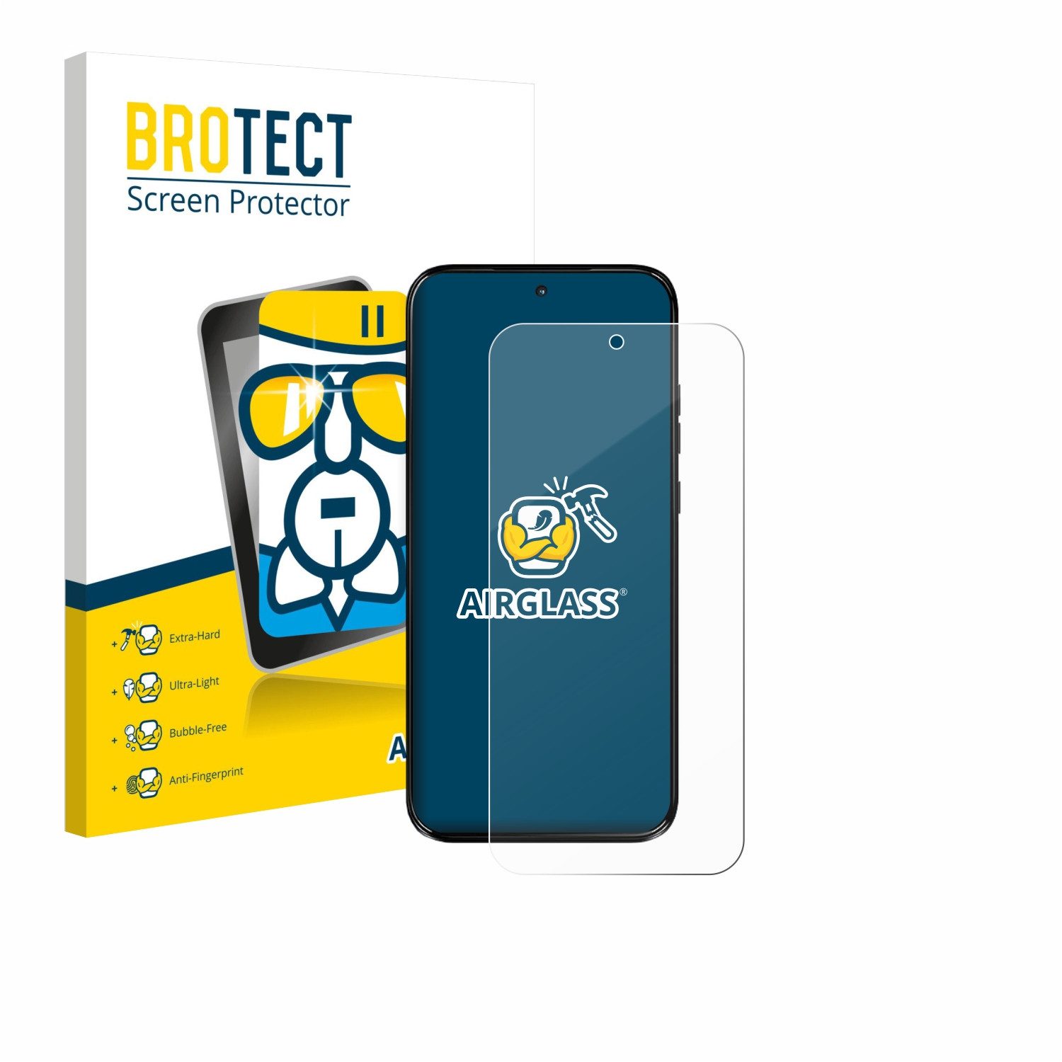 BROTECT Displayschutzglas Folie für Motorola Moto G77, Schutzfolie Glas Panzer Display Schutz klar
