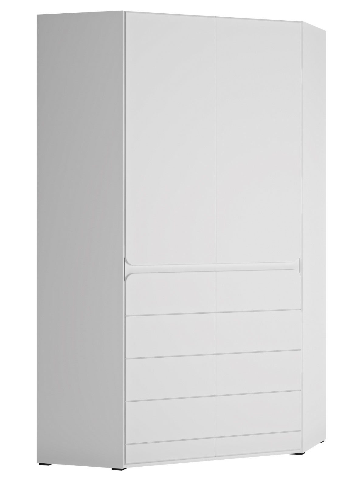 Feldmann-Wohnen Eckschrank Albi (Albi, Eckschrank) 101x101x193cm weiß | Eckkleiderschränke