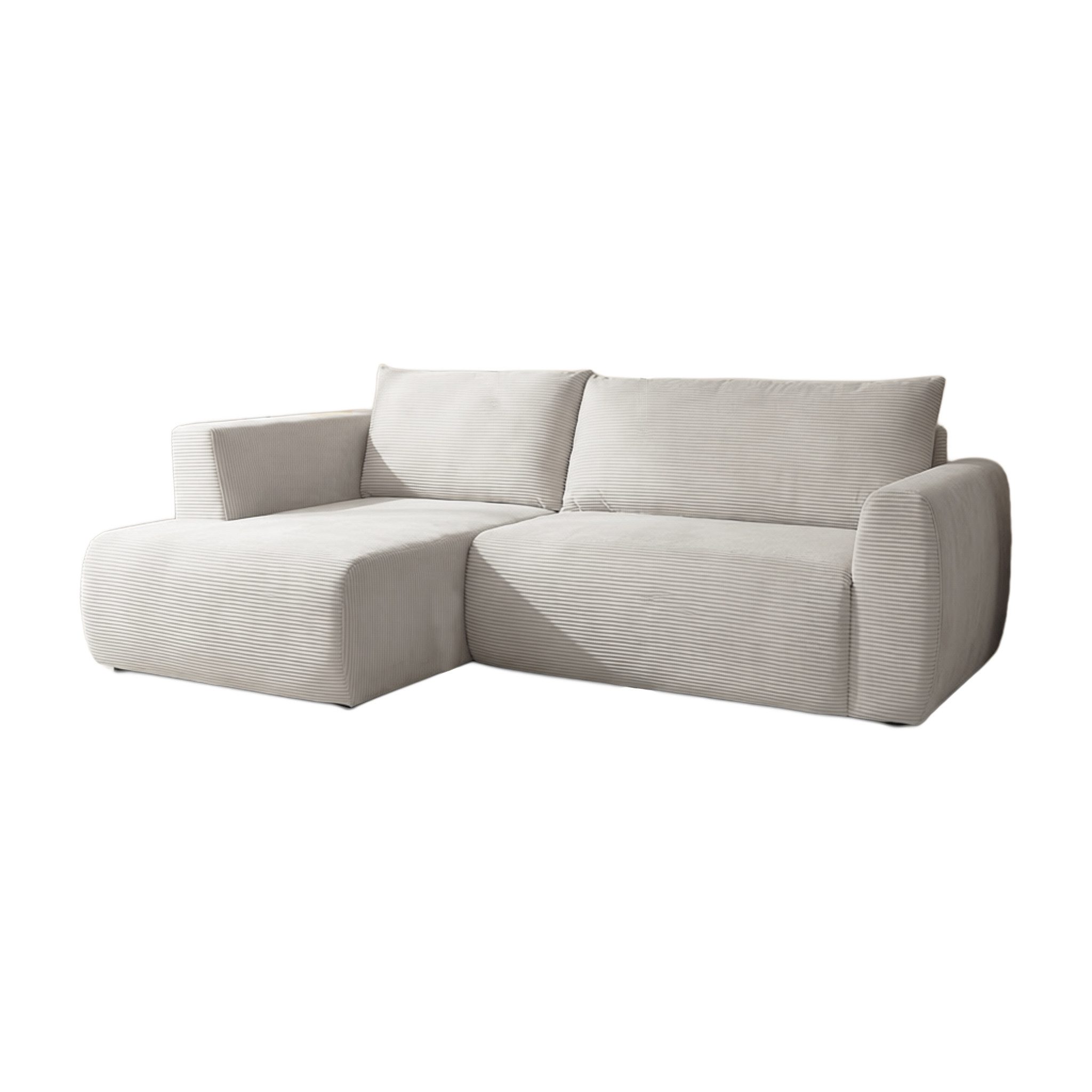 HappyHome Ecksofa Ecksofa mit Schlaffunktion modernes Cordsofa weich gepolstertes Sofa