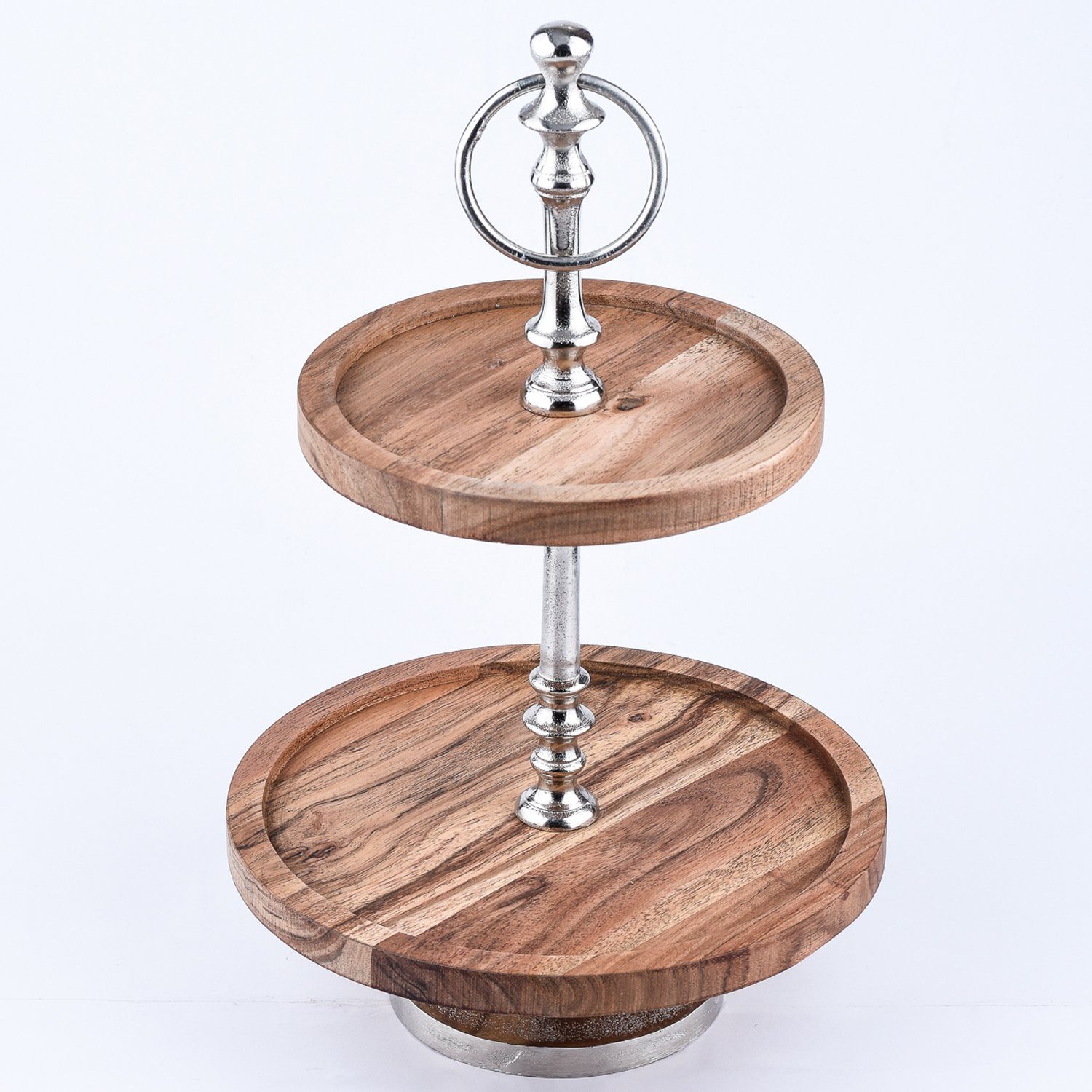 3-stöckiger Weihnachts Cupcake Ständer - Schneeflocken Dessert-Etagere