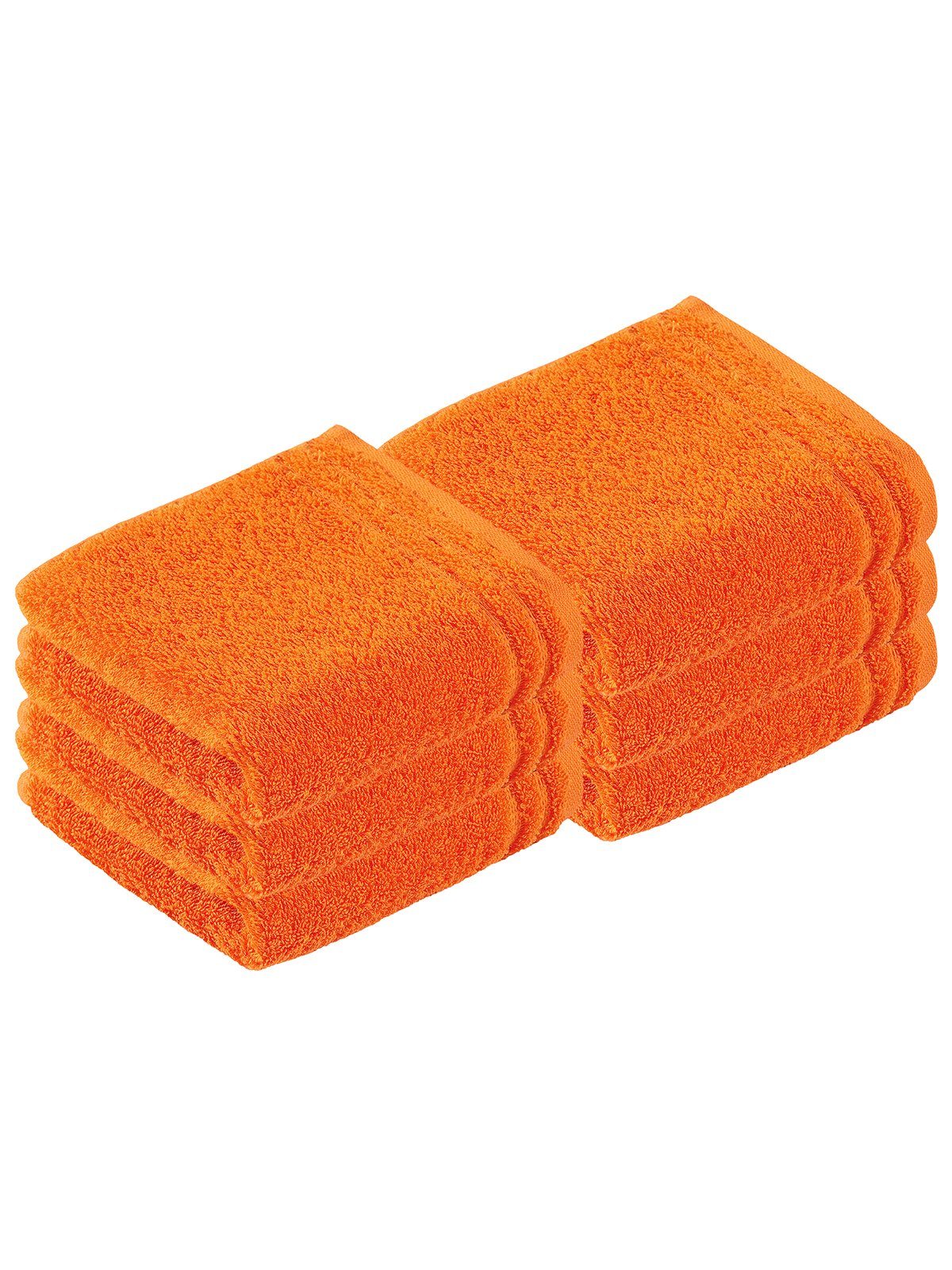 Vossen Gästehandtücher 6er 6-St), 30 (Spar-Set, cm Gästetuch orange Vegan Pack 50 x Frottier feeling, Calypso