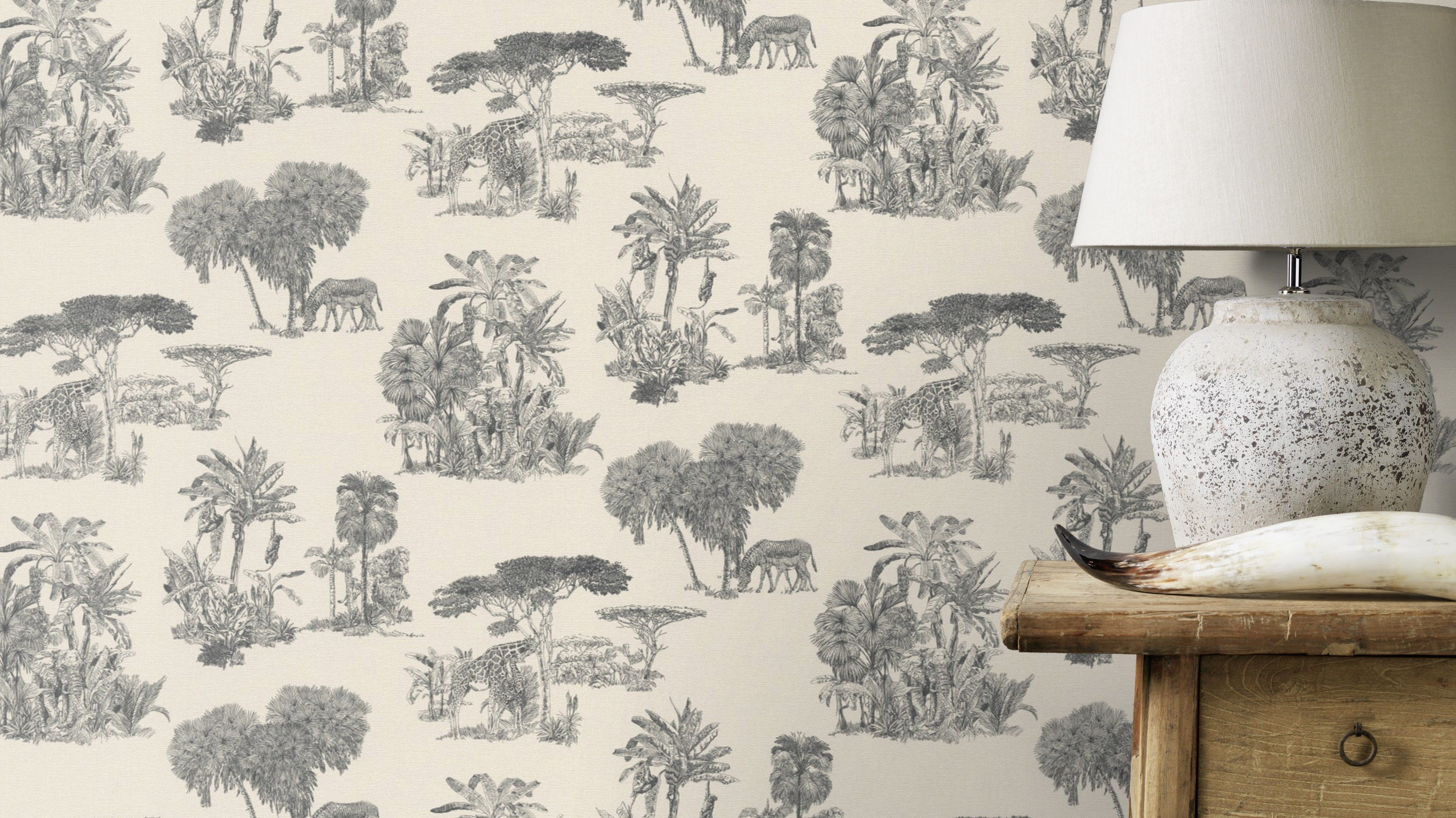 Rasch Vliestapete Vliestapete Lirirco 555028, strukturiert, Antikoptik