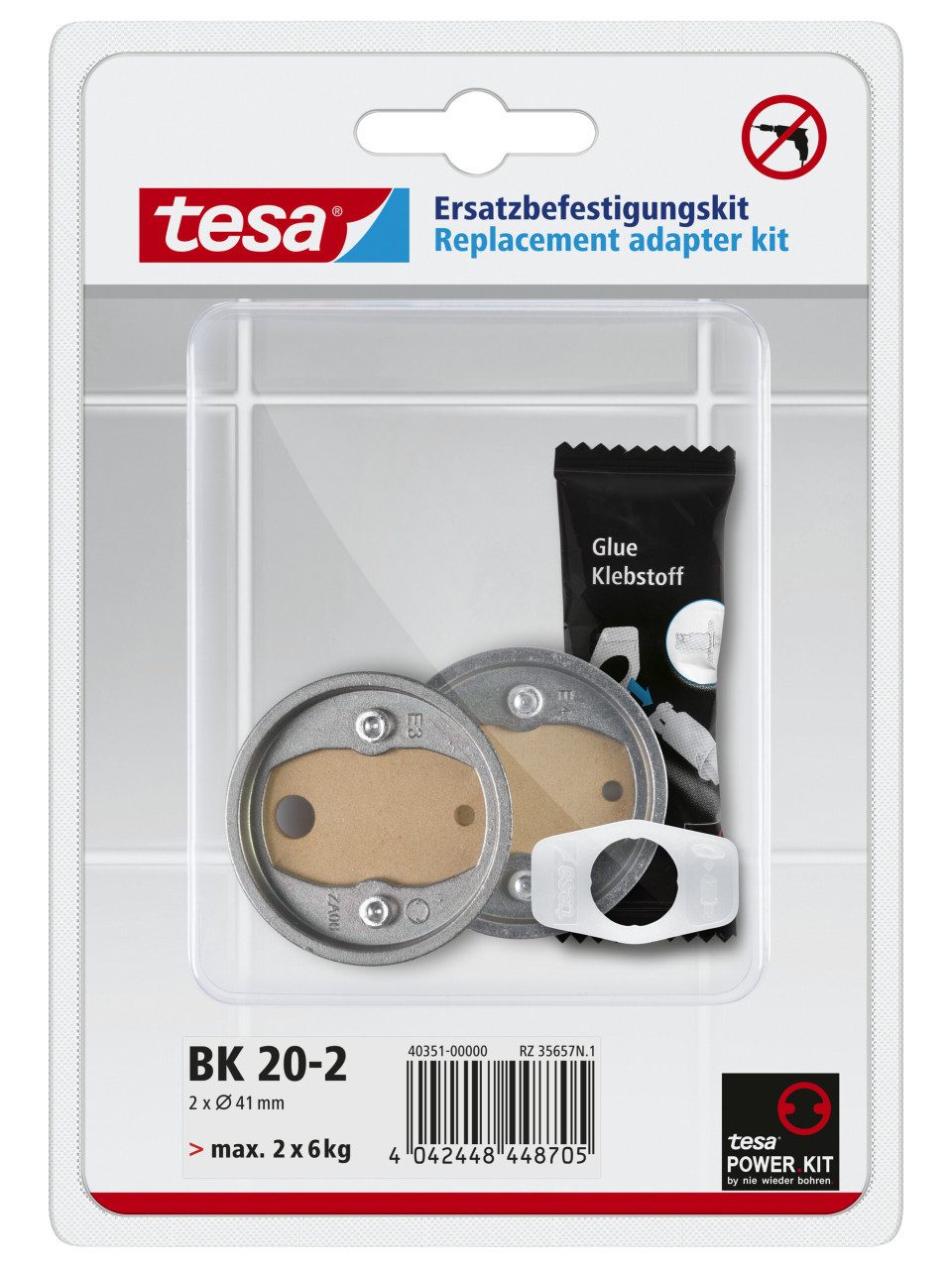 tesa Duschkorb tesa Ersatz-Befestigungskit