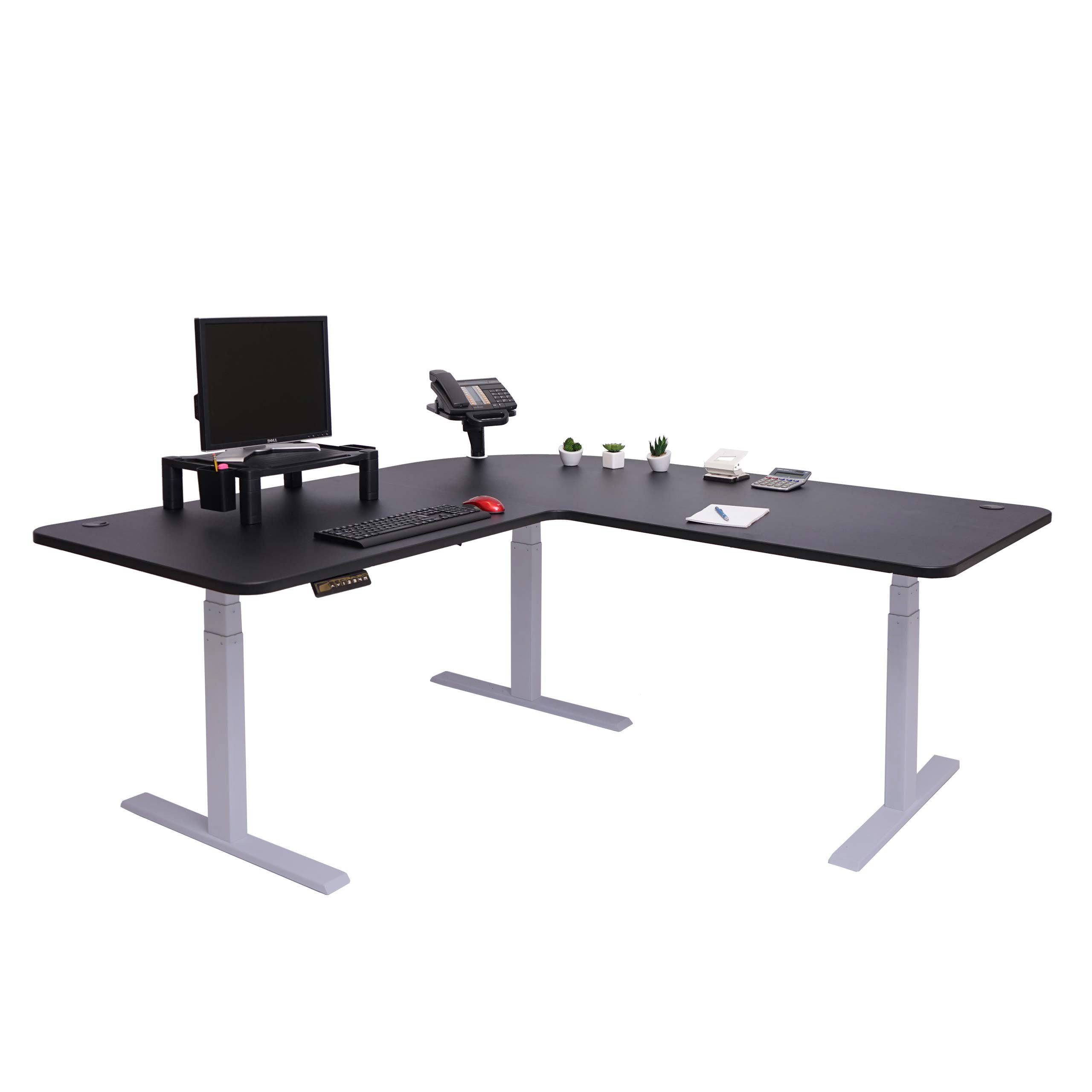 MCW Eckschreibtisch MCW-D40-84, Memory-Funktion: 4 Stufen programmierbar, 3 Motoren, höhenverstellbar