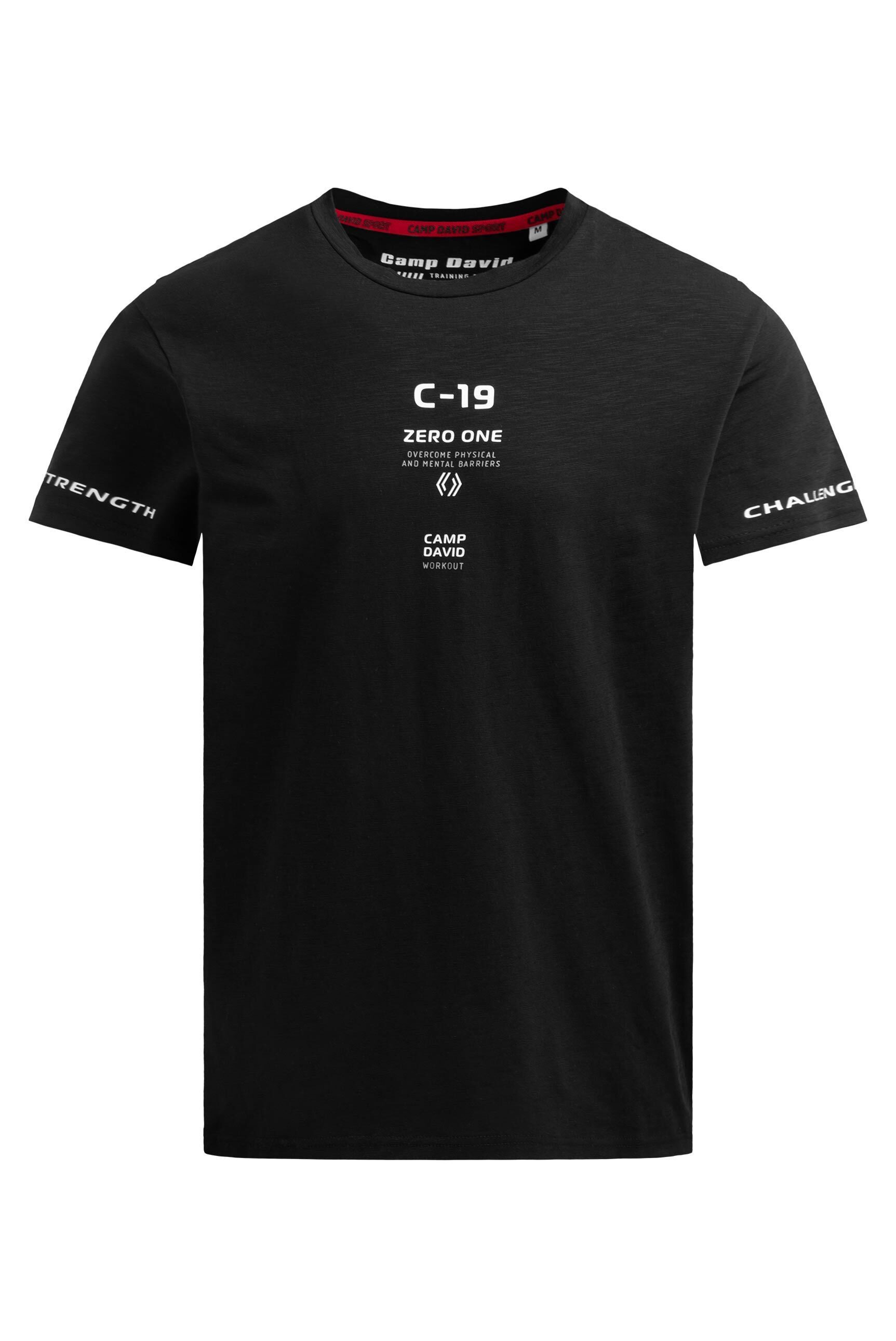 CAMP DAVID Rundhalsshirt mit reflektierenden Details