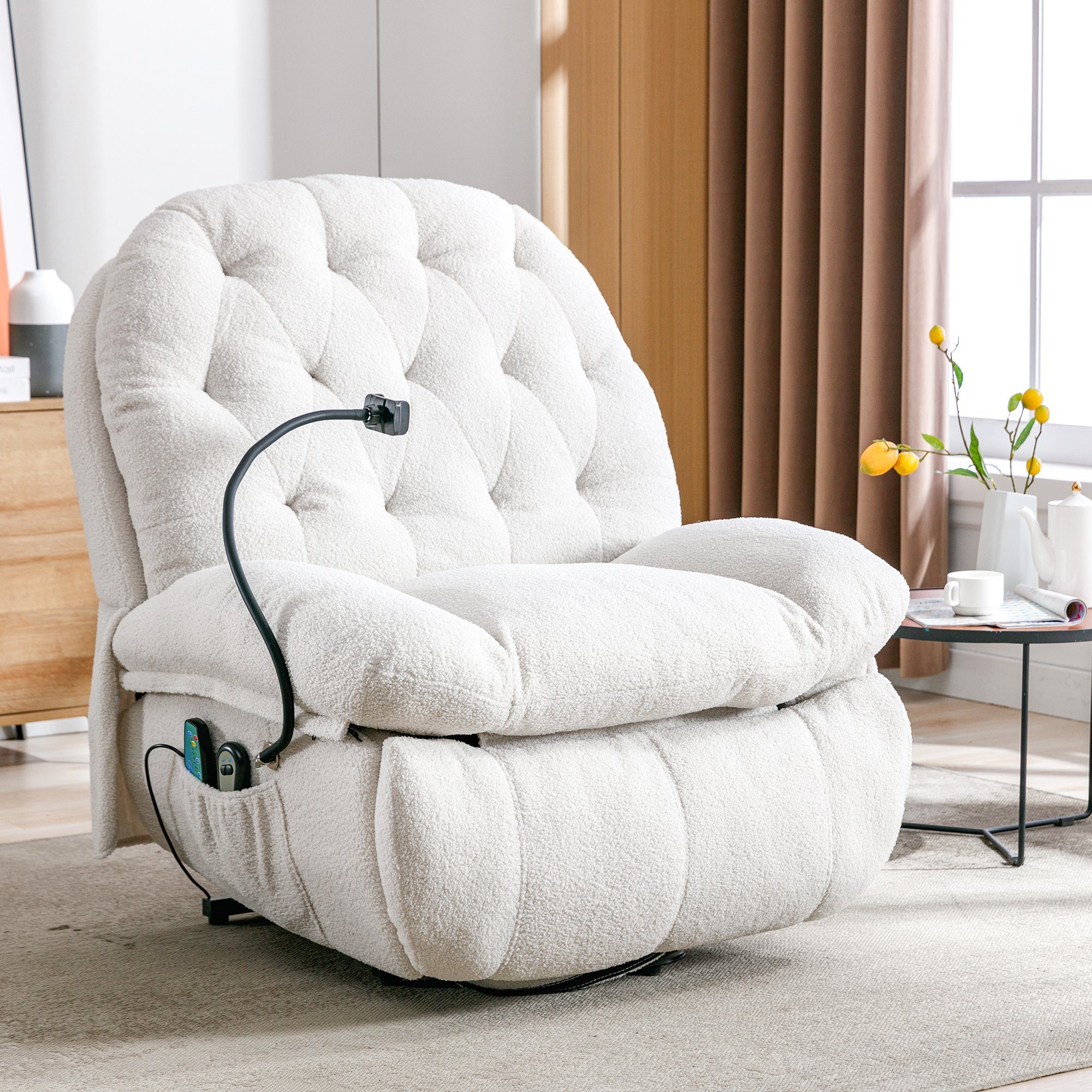 Ulife TV-Sessel Relaxsessel Крісла масажні, mit Vibration und Wärme, Handyhalterung, Aufstehhilfe