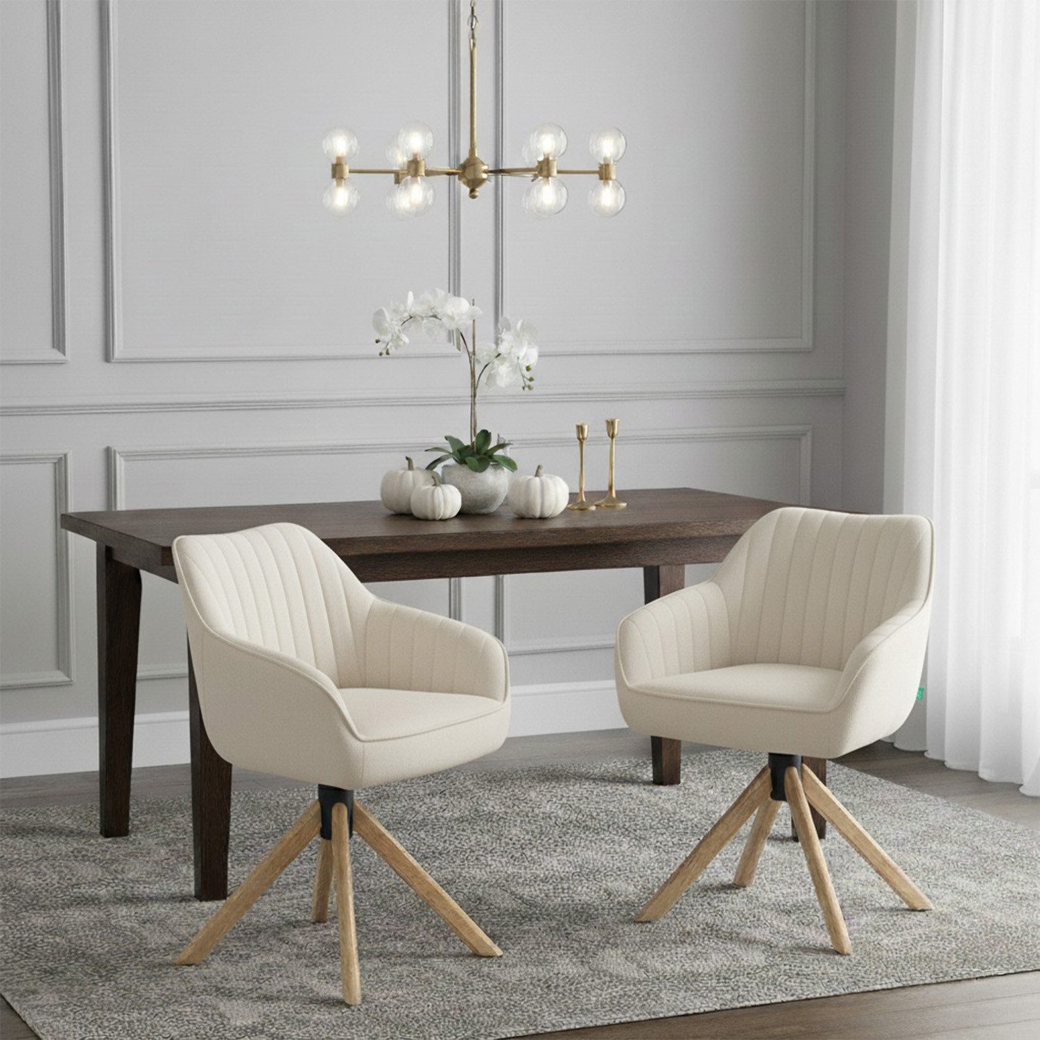 DUBI Möbel Polsterstuhl Mika-Luis 2er-Set, Federkern, günstig online kaufen