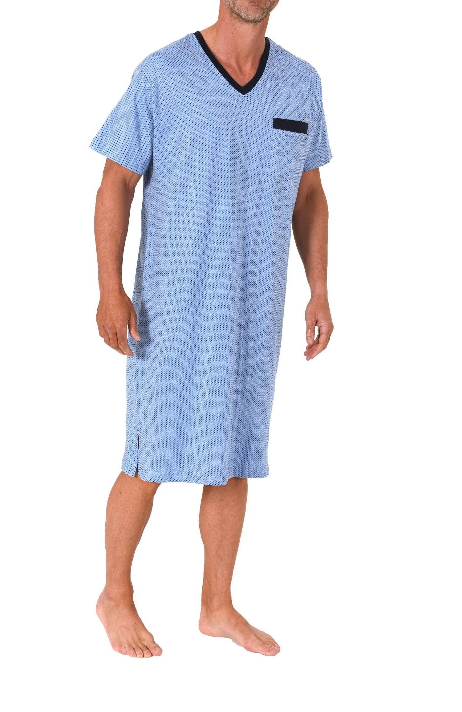 Normann Pyjama Normann Herren kurzarm Nachthemd – auch in Übergrößen günstig online kaufen