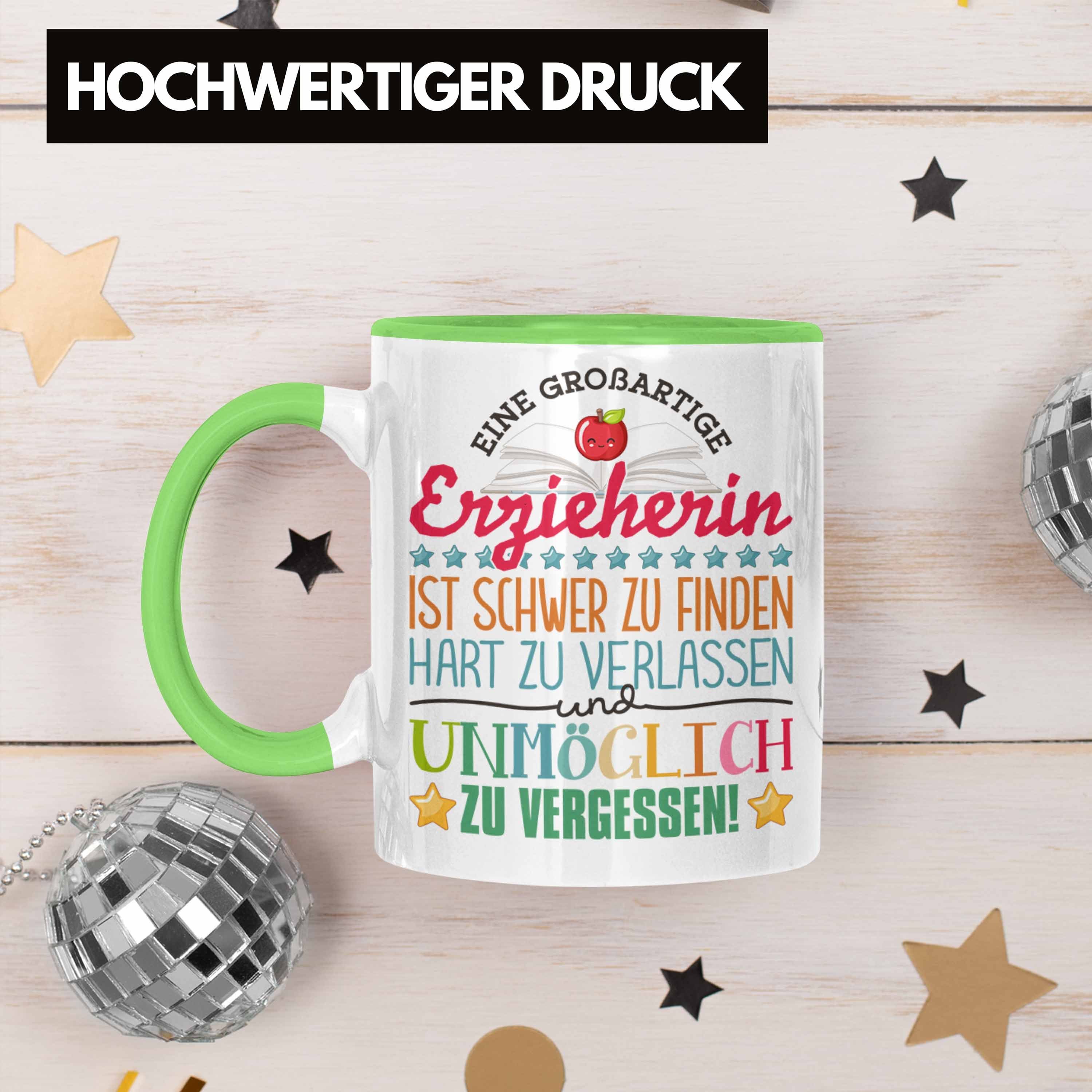 Trendation Tasse Trendation - Erzieherin Abschied Tasse Abschiedsgeschenk Spruch Kinder