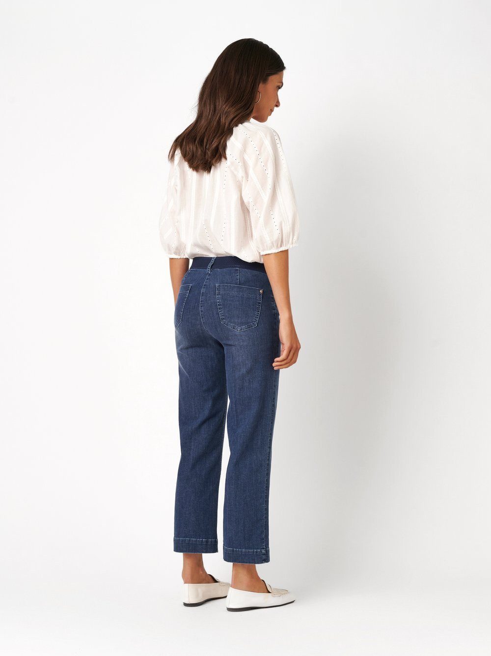 TONI Weite Jeans Jenny 7/8 mit sportivem Gummibund