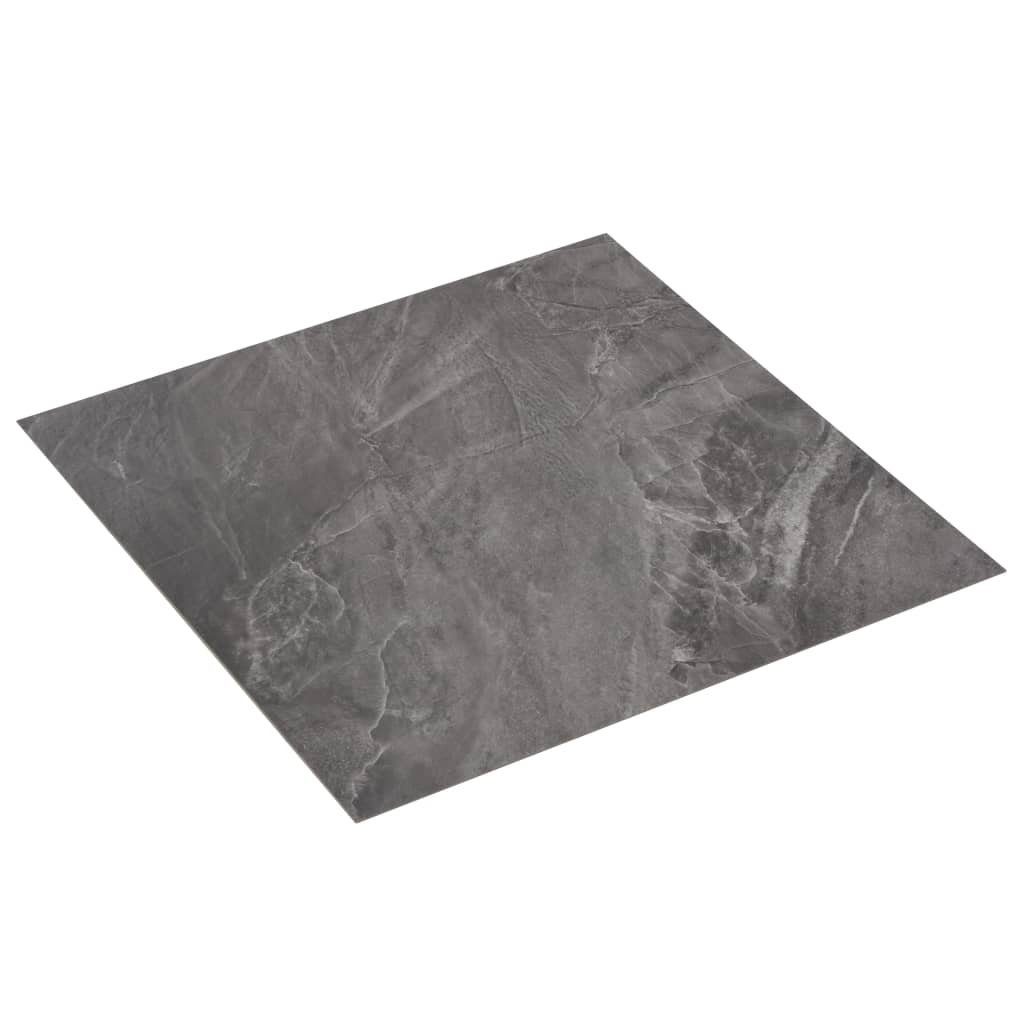 Teppichboden PVC-Fliesen Selbstklebend 5,11 m² Schwarz mit Muster, vidaXL