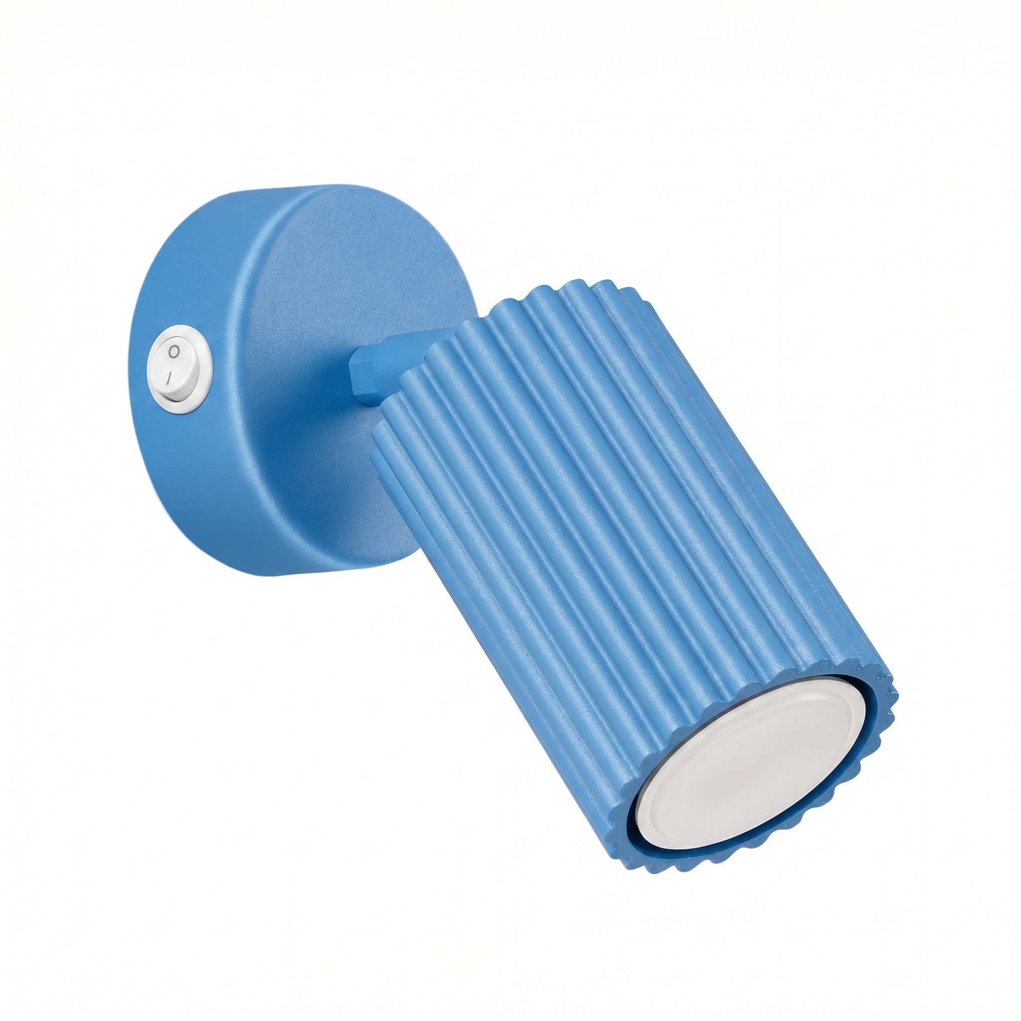 SOLLUX lighting Wandleuchte Wandleuchte KARBON himmelblau mit einem Schalter, Nicht enthalten