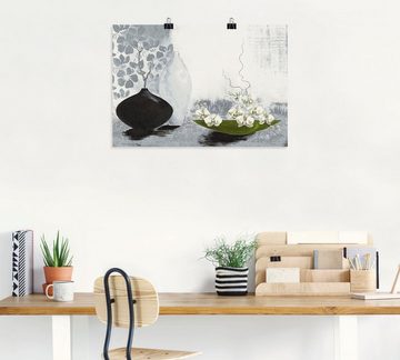 Artland Wandbild Modernes bauchiges Gefäß mit Orchideen, Vasen & Töpfe (1 St), als Leinwandbild, Poster in verschied. Größen