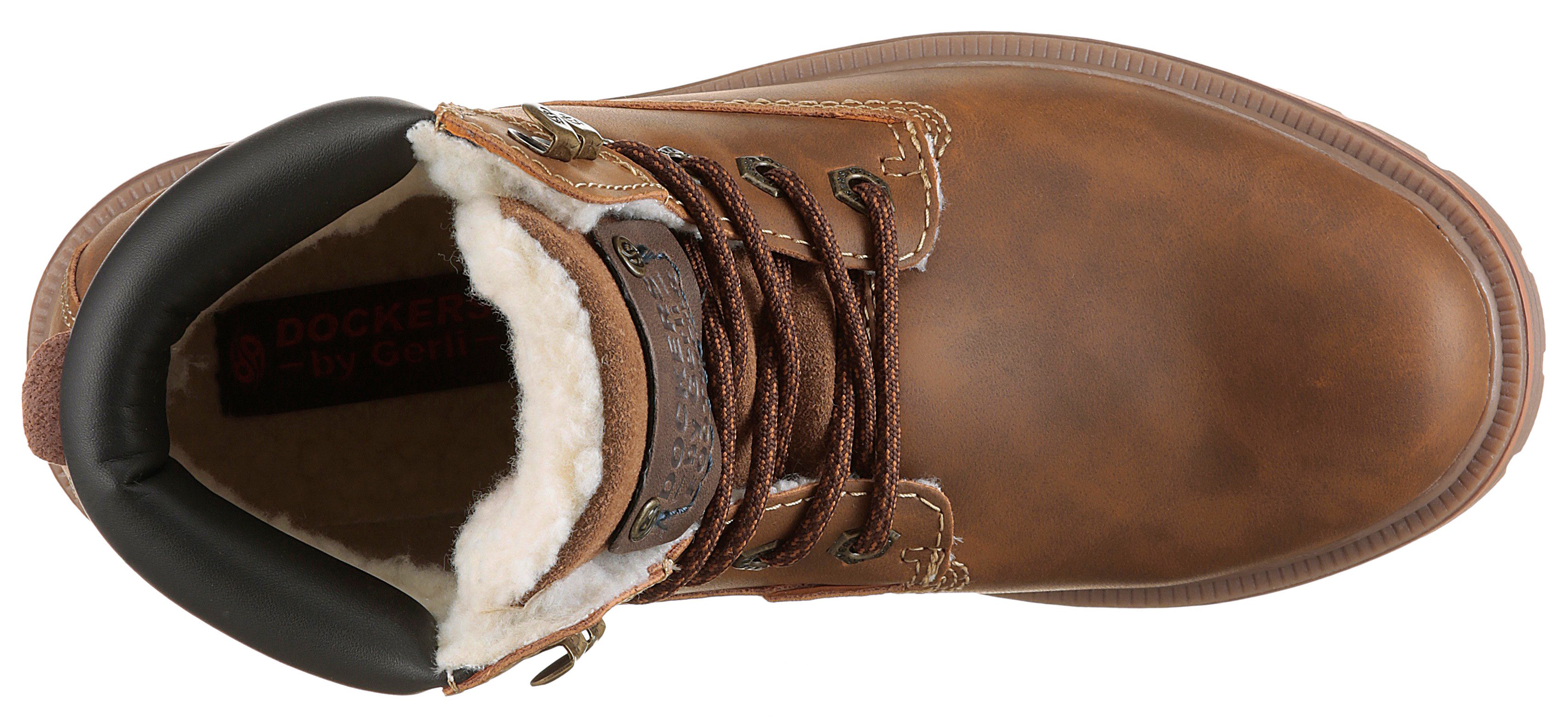 Dockers by Gerli Schnürboots Worker Boots, Schnürboots mit Schaftrandpolsterung