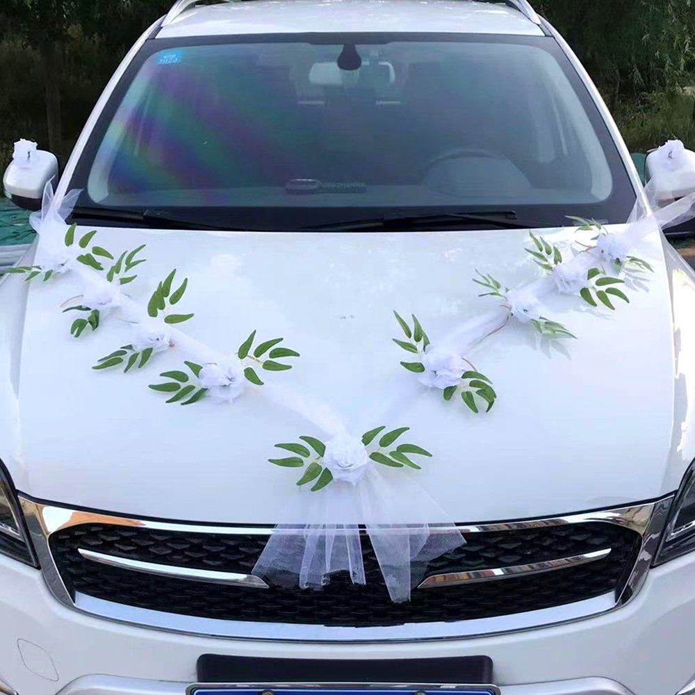 Kunstblume Autoschmuck Hochzeit,Hochzeitsauto Dekorationsset,Wedding Girlan günstig online kaufen