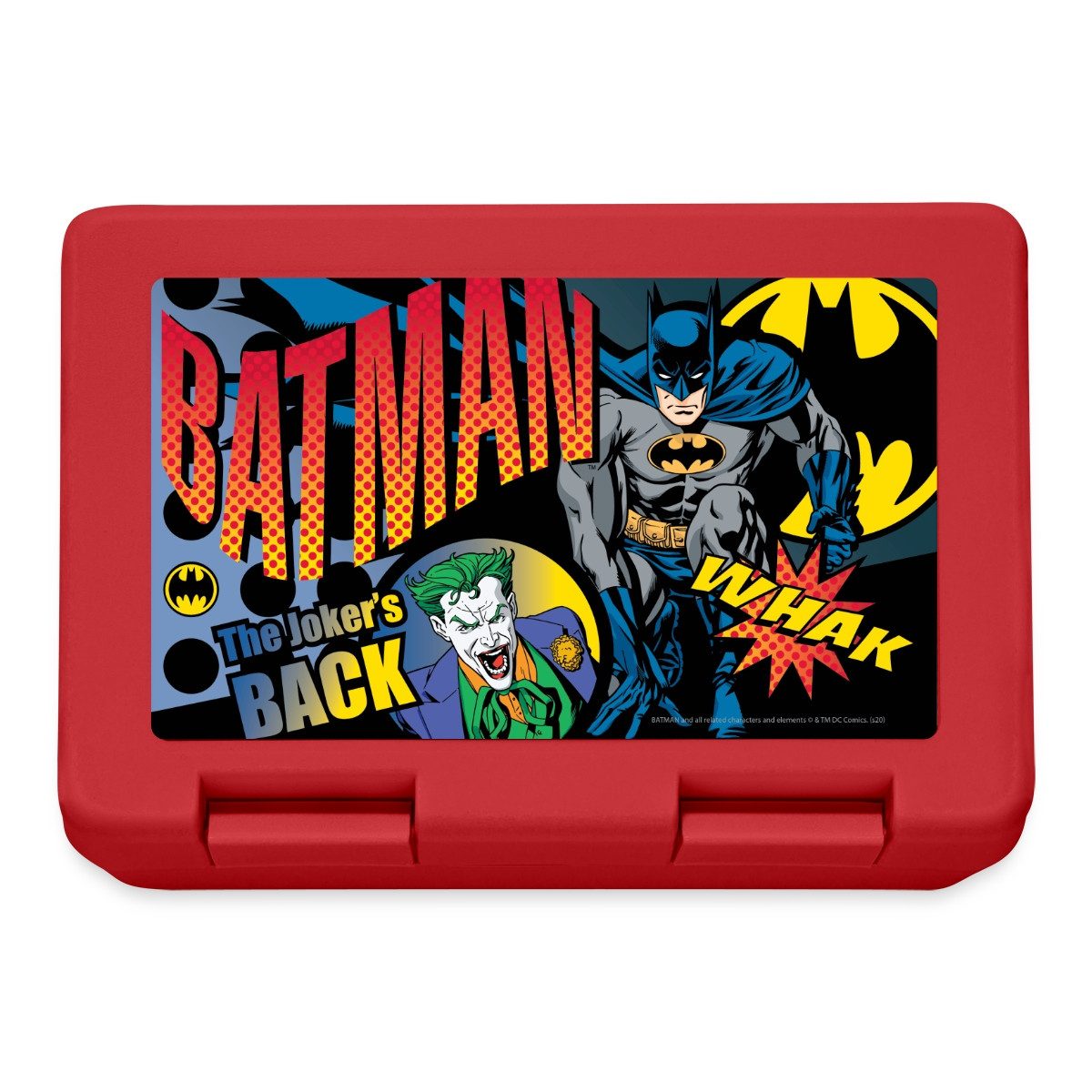 Spreadshirt Lunchbox Batman und Joker Comic Book Brotdose Lunchbox, Plastik, Aluminium