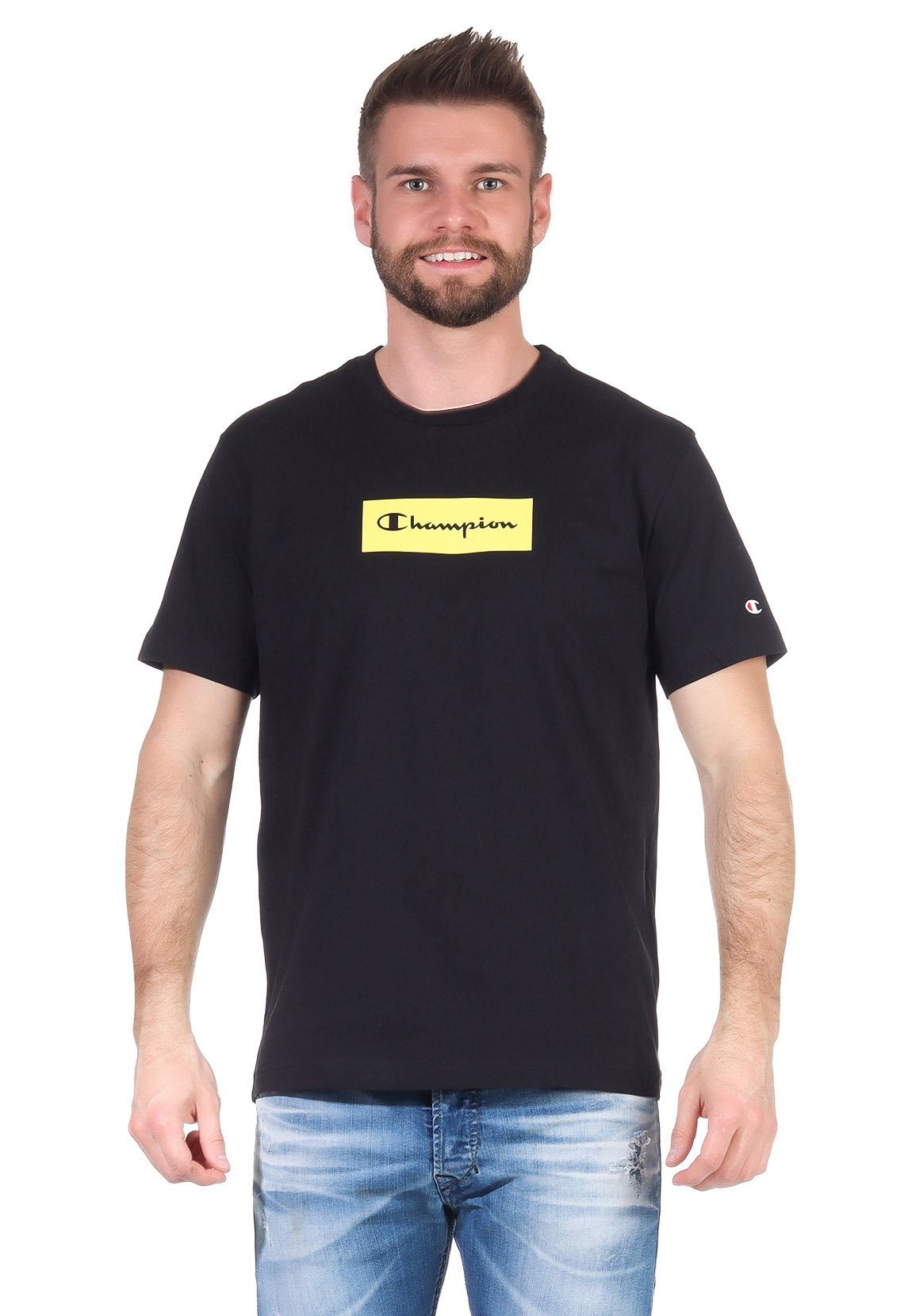 NBK Champion T-Shirt schwarz T-Shirt KK003 (nbk)/gelb Champion Schwarz Gelb Herren (ncg) 215789