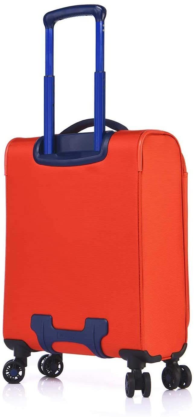 Rollen, Flight, Verage Orange-Upgraded Weichgepäck-Trolley Volumenerweiterung, 4 Doppelrollen Superleicht, 4