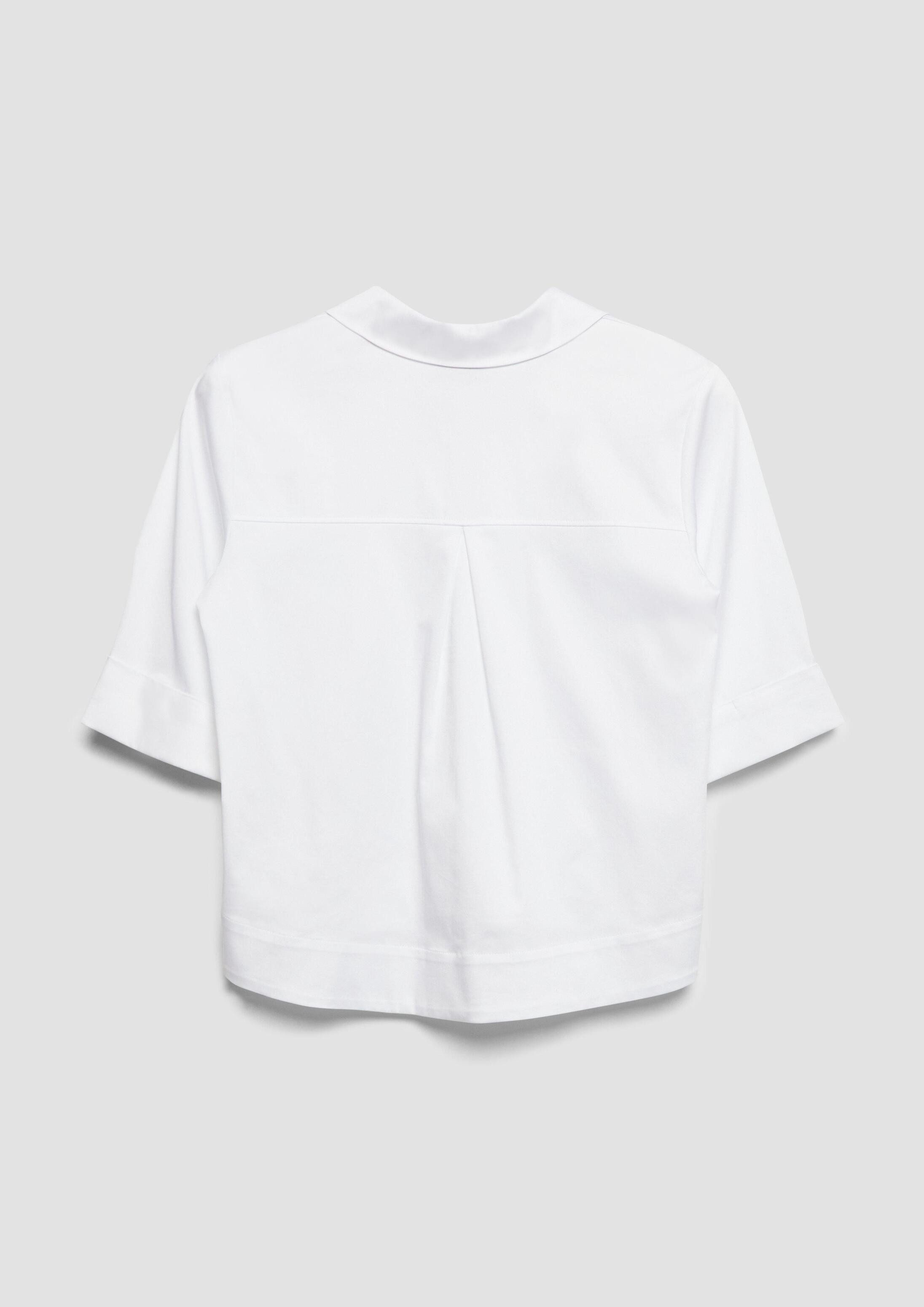 s.Oliver Kurzarmbluse Bluse Kurzärmelige Popeline-Bluse im Loose Fit