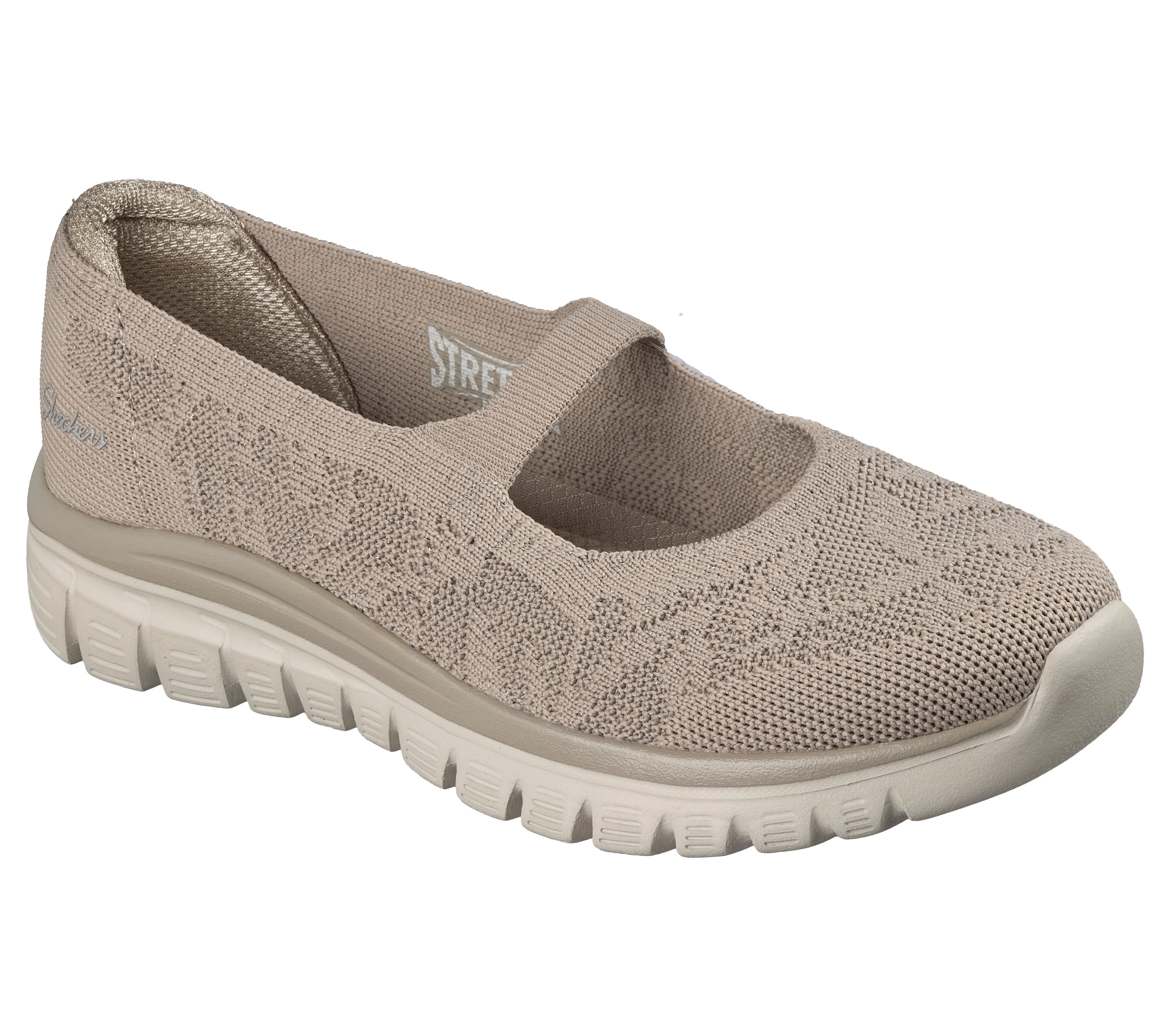Skechers GRACEFUL Ballerina Freizeitschuh, Schlupfschuh, Slipper mit Stretch-Fit