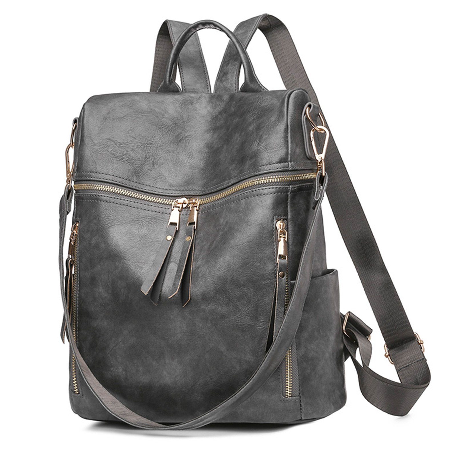 Jungen Lederrucksäcke Reiserucksack Handtasche, Leder Vintage, Schule Business Rucksack Arbeit Laptoprucksack Lederrucksack cm Teenager Laptop für 19x12 Rucksack), cm Dunkelgrau mit (30x32x14 REDOM Freizeit Notebook Schulrucksack Tasche, Damen Schultertasche, Herren Reisen