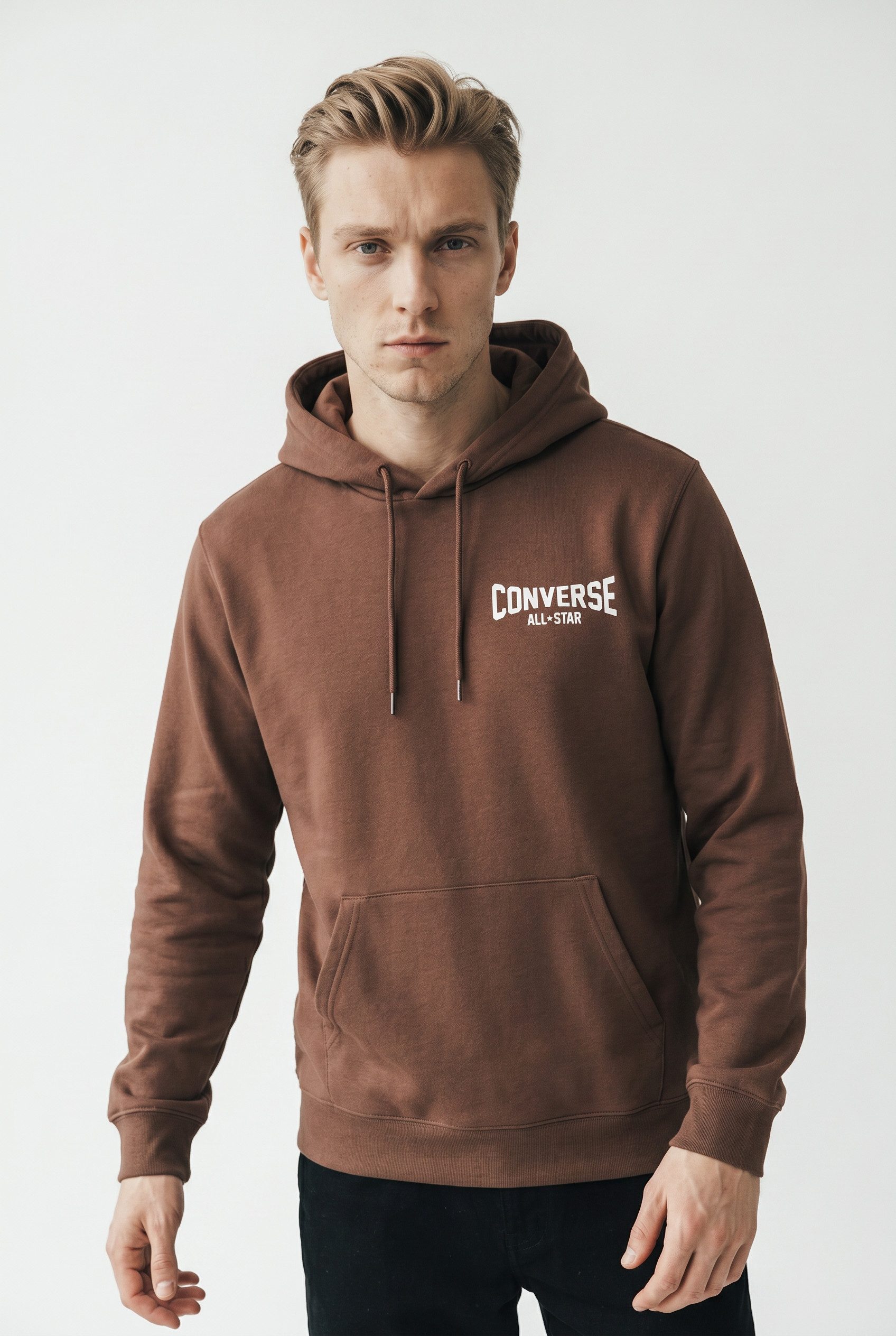 Converse Kapuzensweatshirt MEN'S CONVERSE RETRO HOOPS HOODIE mit Kapuze, pflegeleicht, Langarm-Ausführung