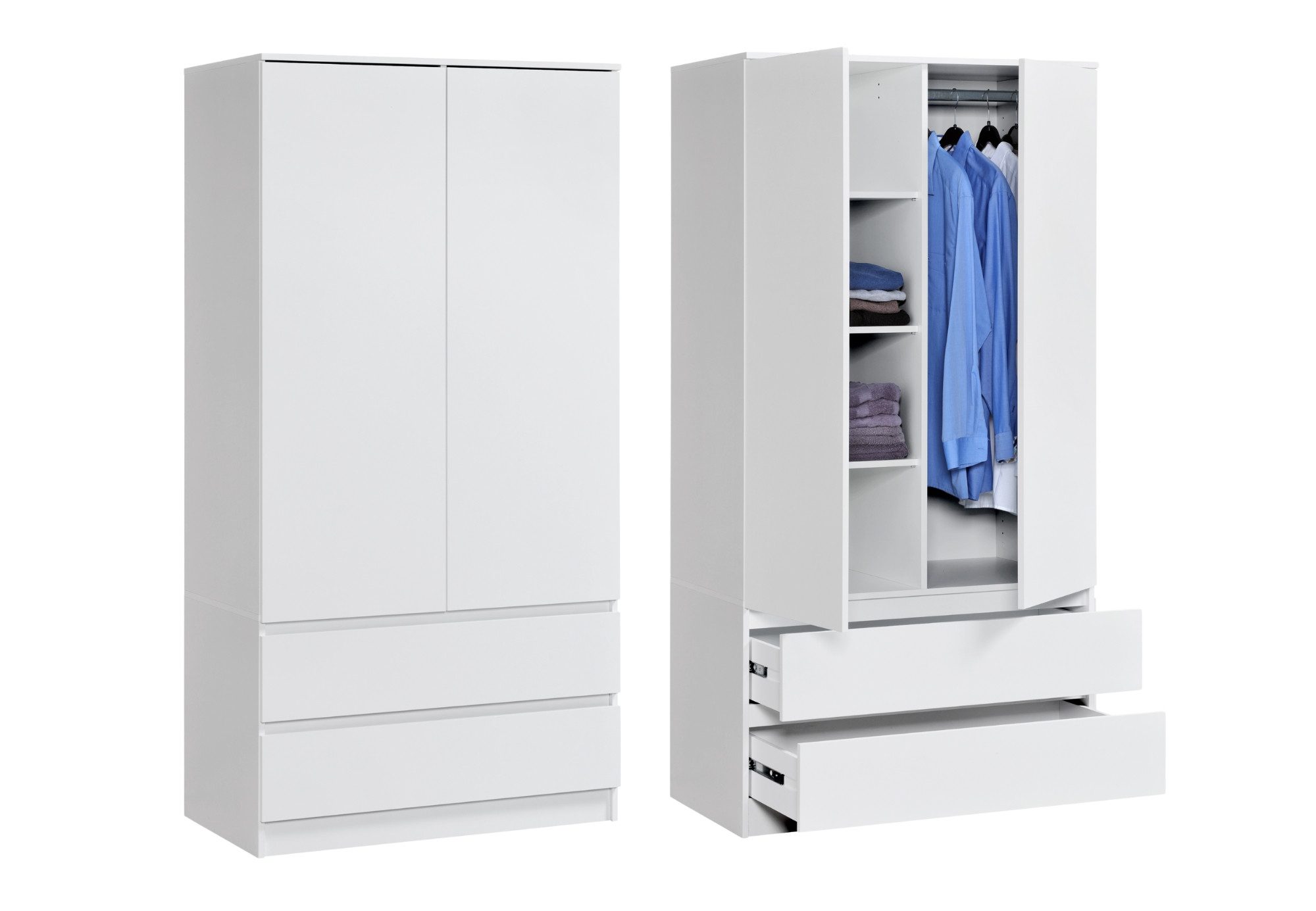 Home Collective Kleiderschrank mit 2 Türen, günstig online kaufen