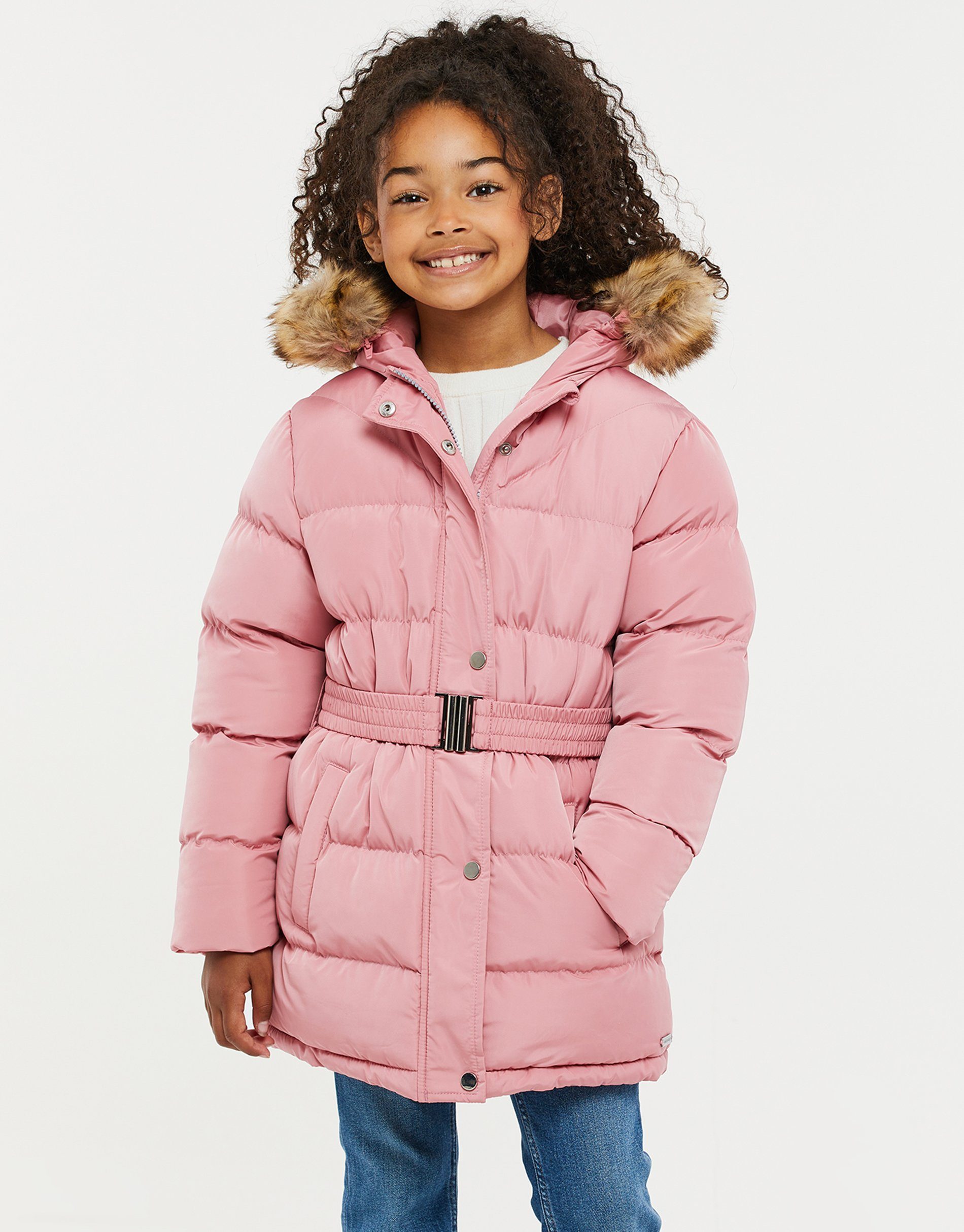 Belted Threadgirls Joni Winterjacke rosa Hooded Jacket THB Pink-