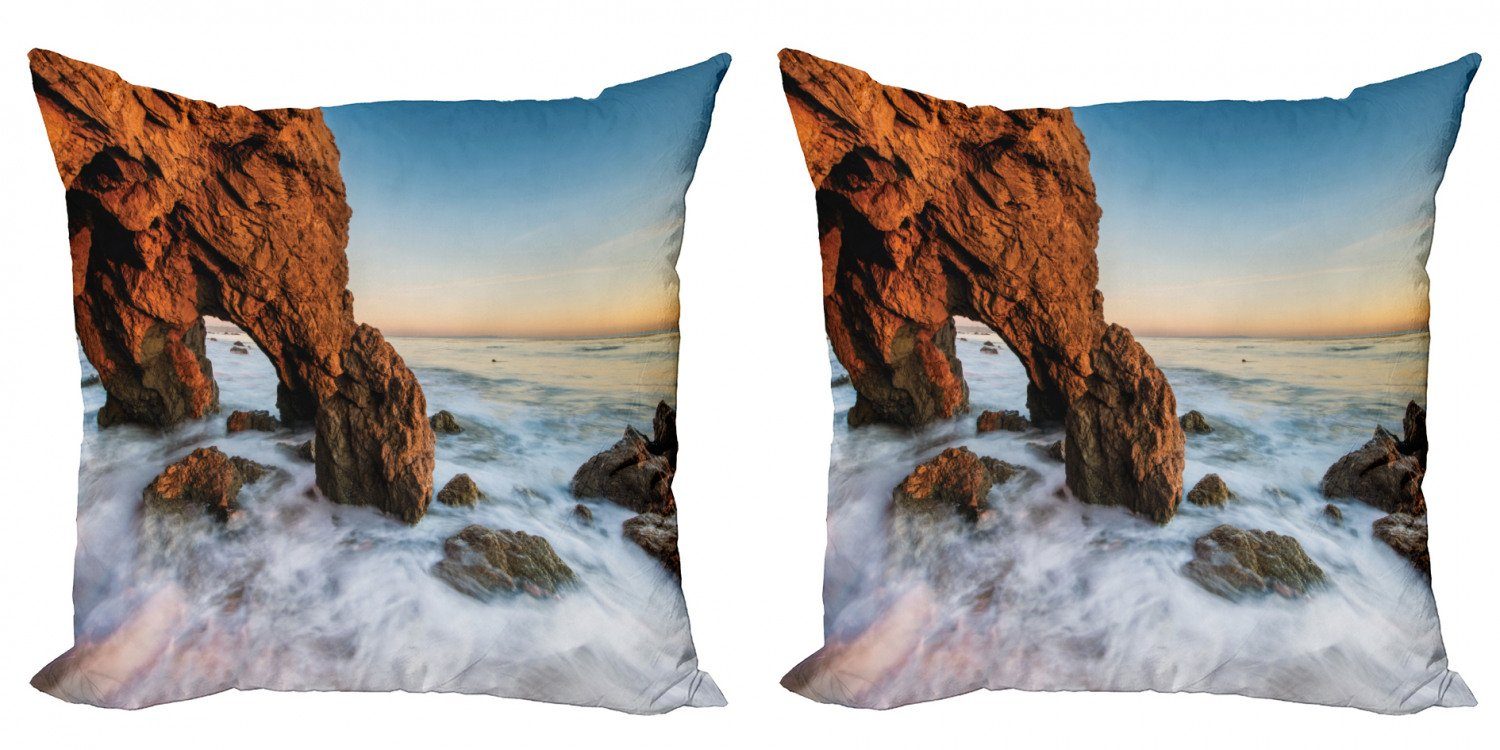 Kissenbezüge Majestic Doppelseitiger Landschaft Digitaldruck, Cliff (2 Stück), Modern Sea Ozean Accent Abakuhaus
