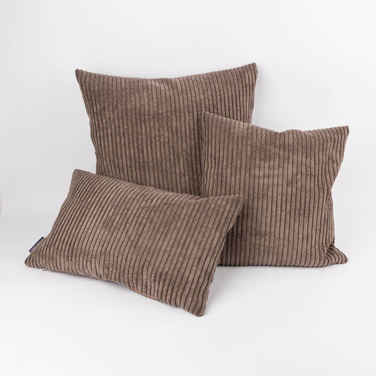 SCHÖNER LEBEN. Dekokissen Kissenhülle Breitcord Baby Rib braun div. Größen günstig online kaufen