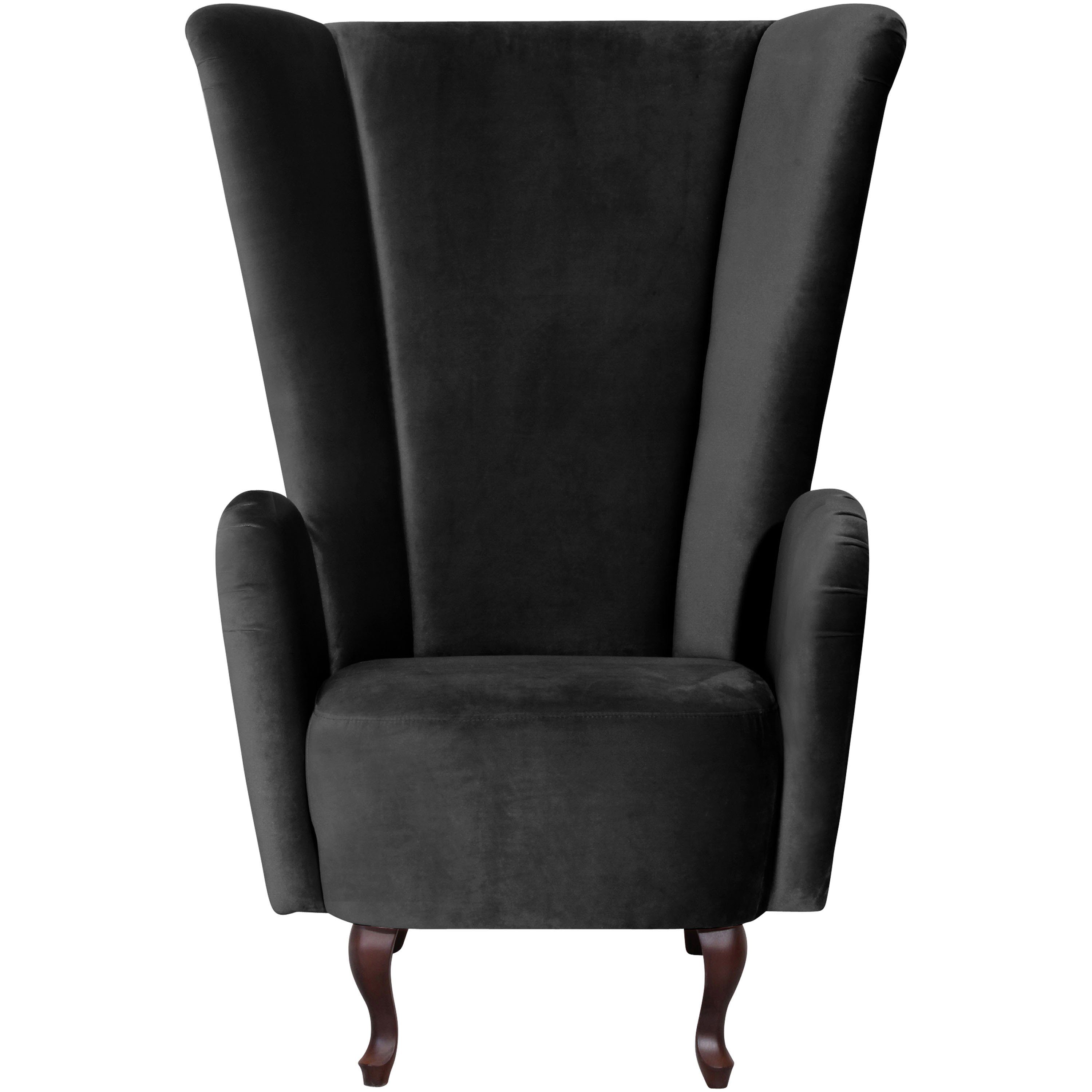 Max Winzer® Sessel Aurora, Hochlehnsessel Samt