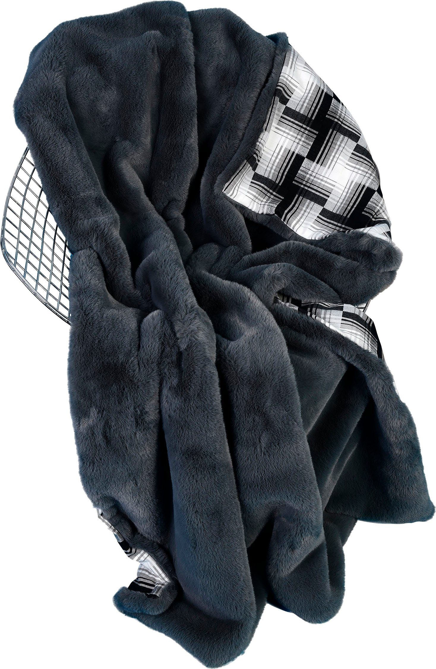 Wohndecke »Amala«, Star Home Textil, mit weichem Karomuster-HomeTrends