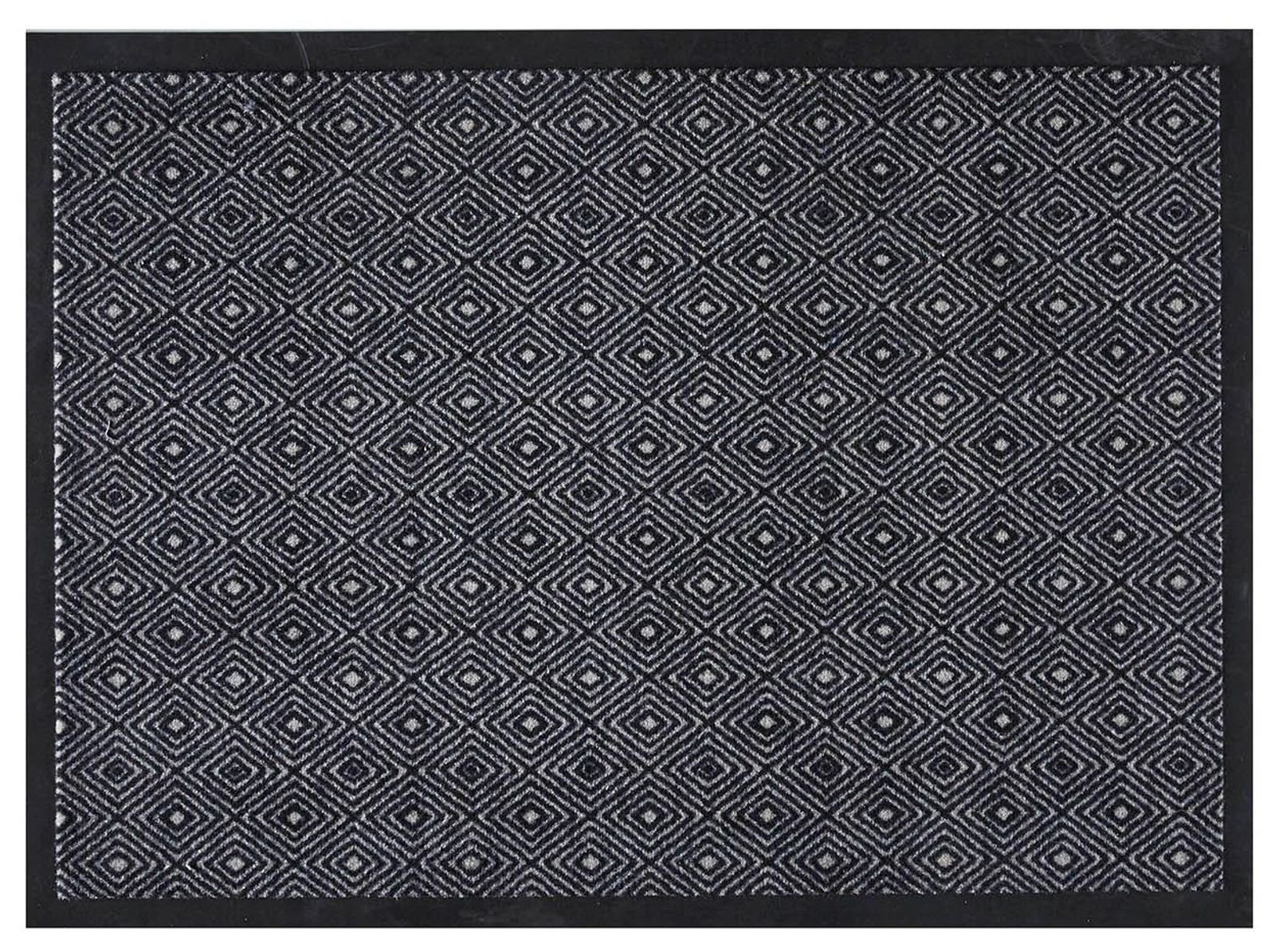 Fußmatte MD Entree Impression Eingangsmatte - Teppichmatte - Küchenteppich, MD Entree, rechteckig, Höhe: 5 mm, bei 30° waschbar, anti-rutsch, 60 x 80 cm, Diamond, schwarz
