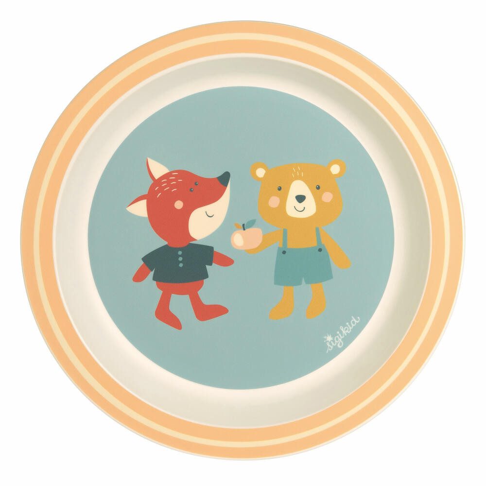 Sigikid Teller 4 Freunde Fuchs und Bär Yellow