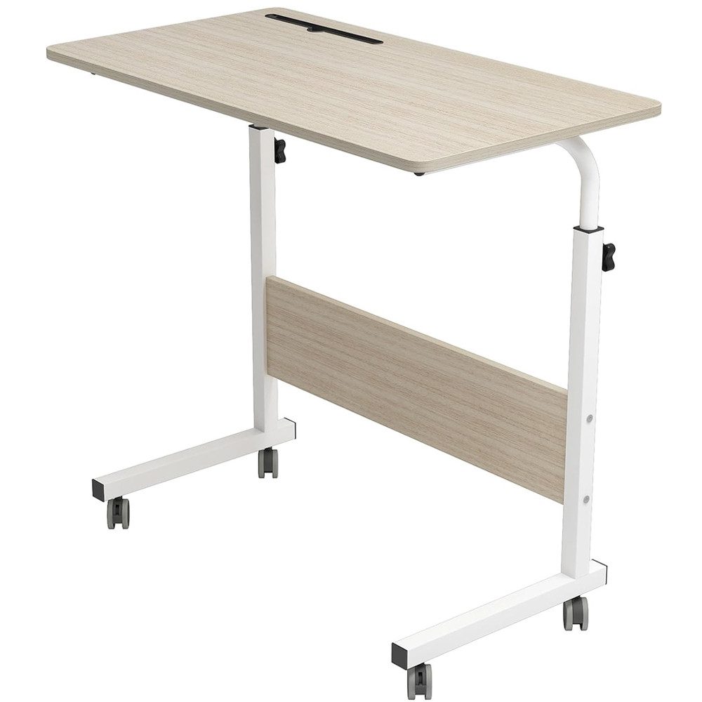 Schreibtisch Höhenverstellbar Laptoptisch Computertisch mit Rollen, 80 * 40cm